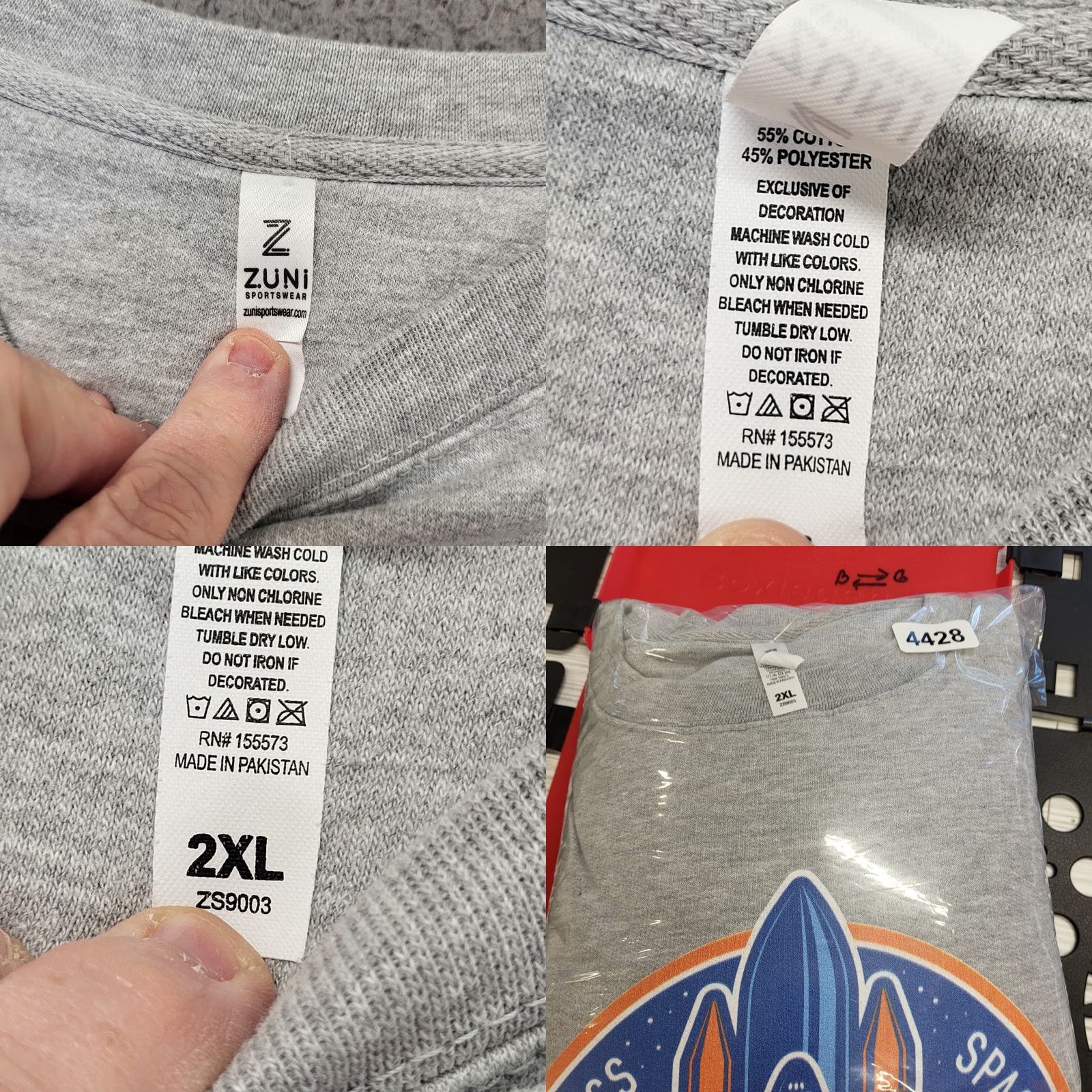 NASA NASA Sweatshirt Men 2XL Gray Long Sleeve Crew Neck Graphic Print Galaxy Space NASA Brand Crewneck Pullover Sweatshirt Mens Size US XXL / EU 58 / 5 - 8 Thumbnail