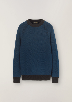 Loro Piana o1loc1c1023 Sweater in Blue Size US L / EU 52-54 / 3 - 1 Thumbnail