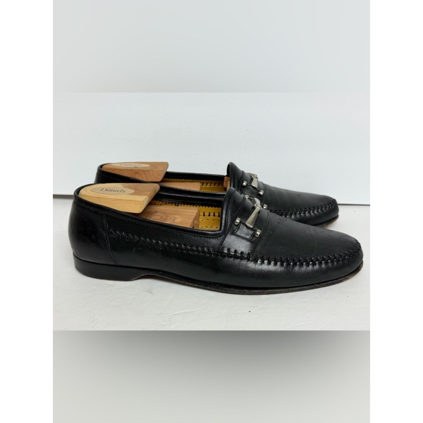 Magnanni Magnanni Carmon Black Leather Metal Bit Loafers Men’s 8.5 Size US 8.5 / EU 41-42 - 5 Thumbnail