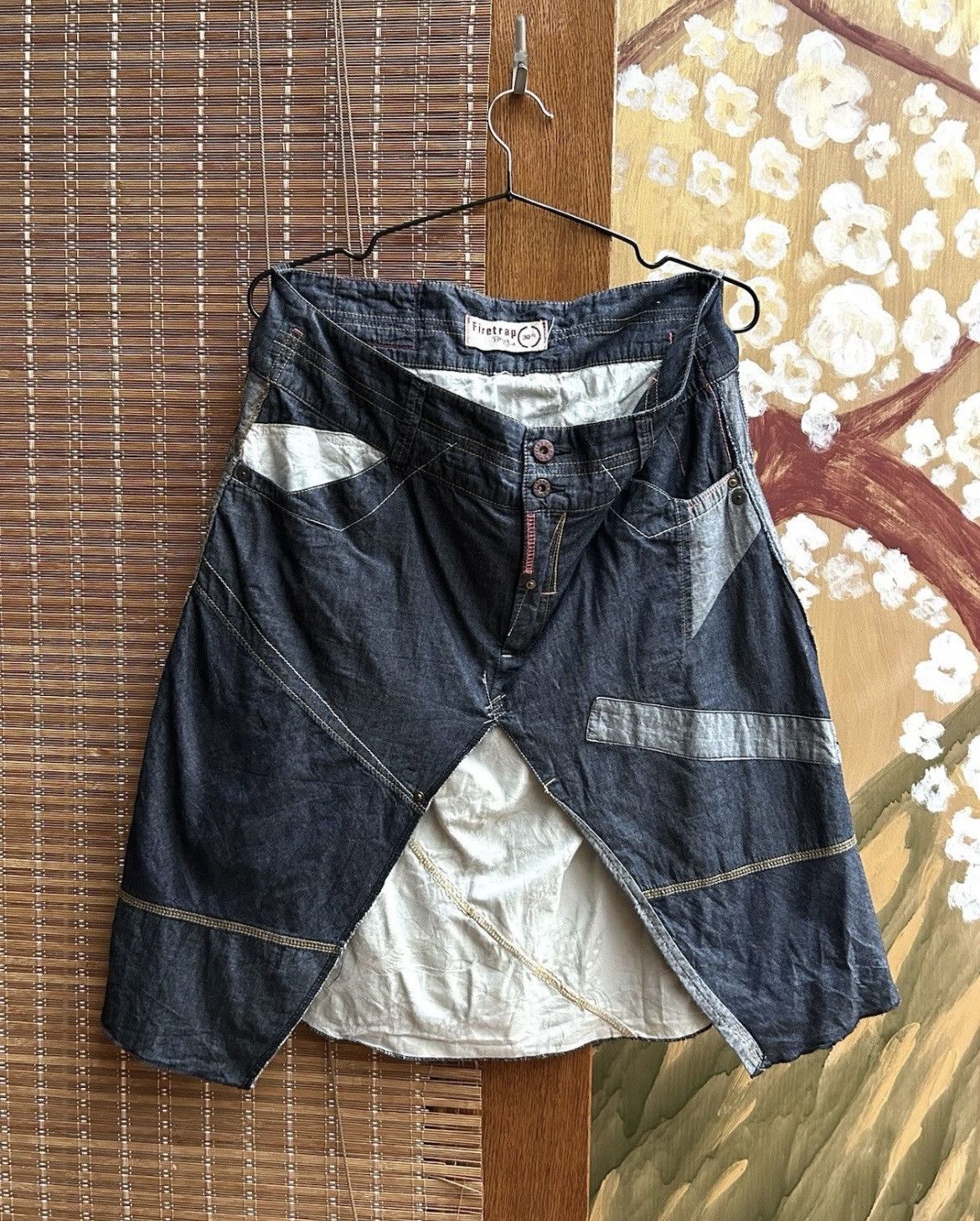 Firetrap Y2K Firetrap Denim Utility Panelled Multi-Zip Skirt Size 30" / US 8 / IT 44 - 1 Thumbnail