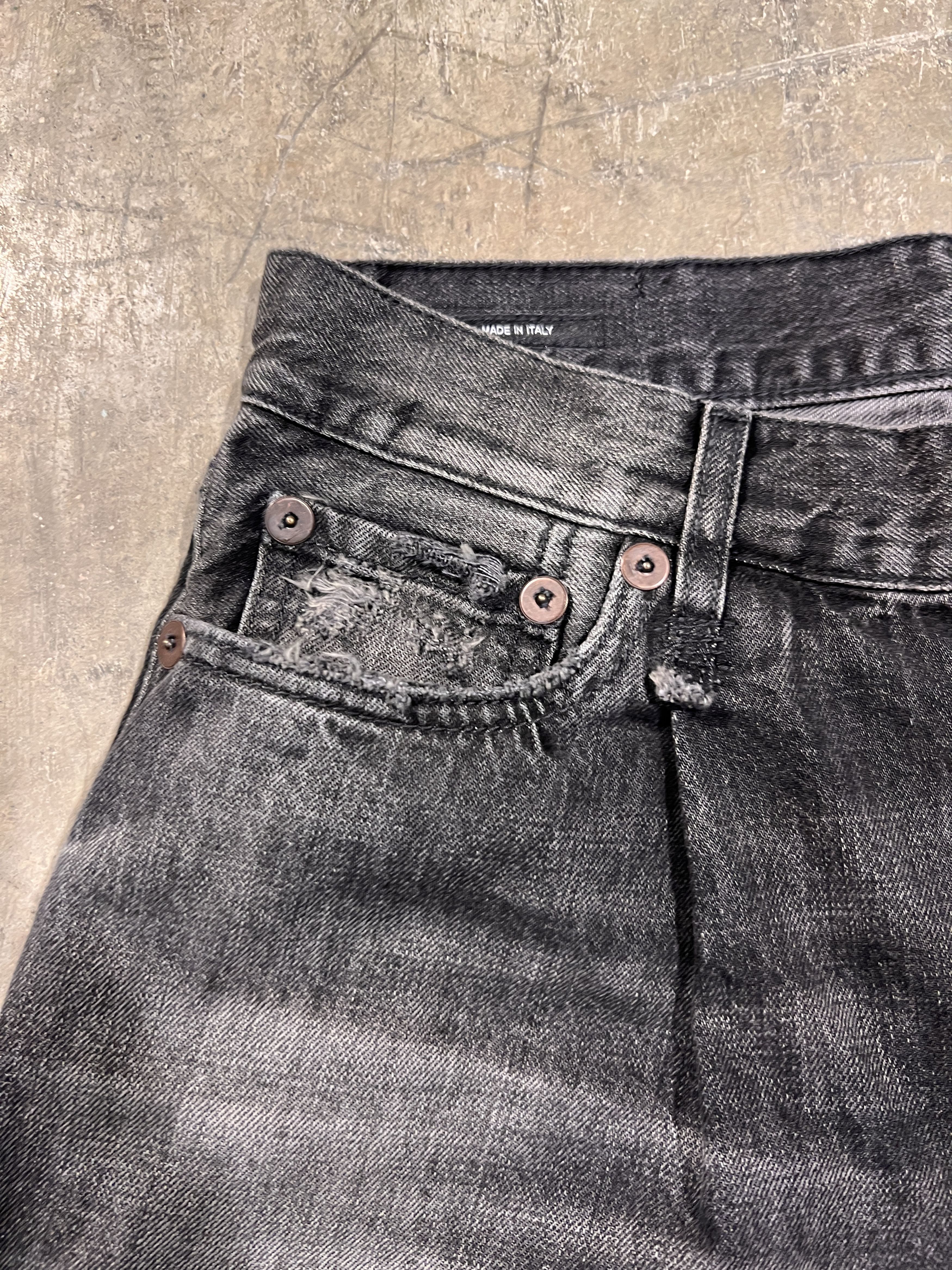 R13 R13 Crop Wide Leg Jean Wilson Black Size 27" / US 4 / IT 40 - 4 Thumbnail