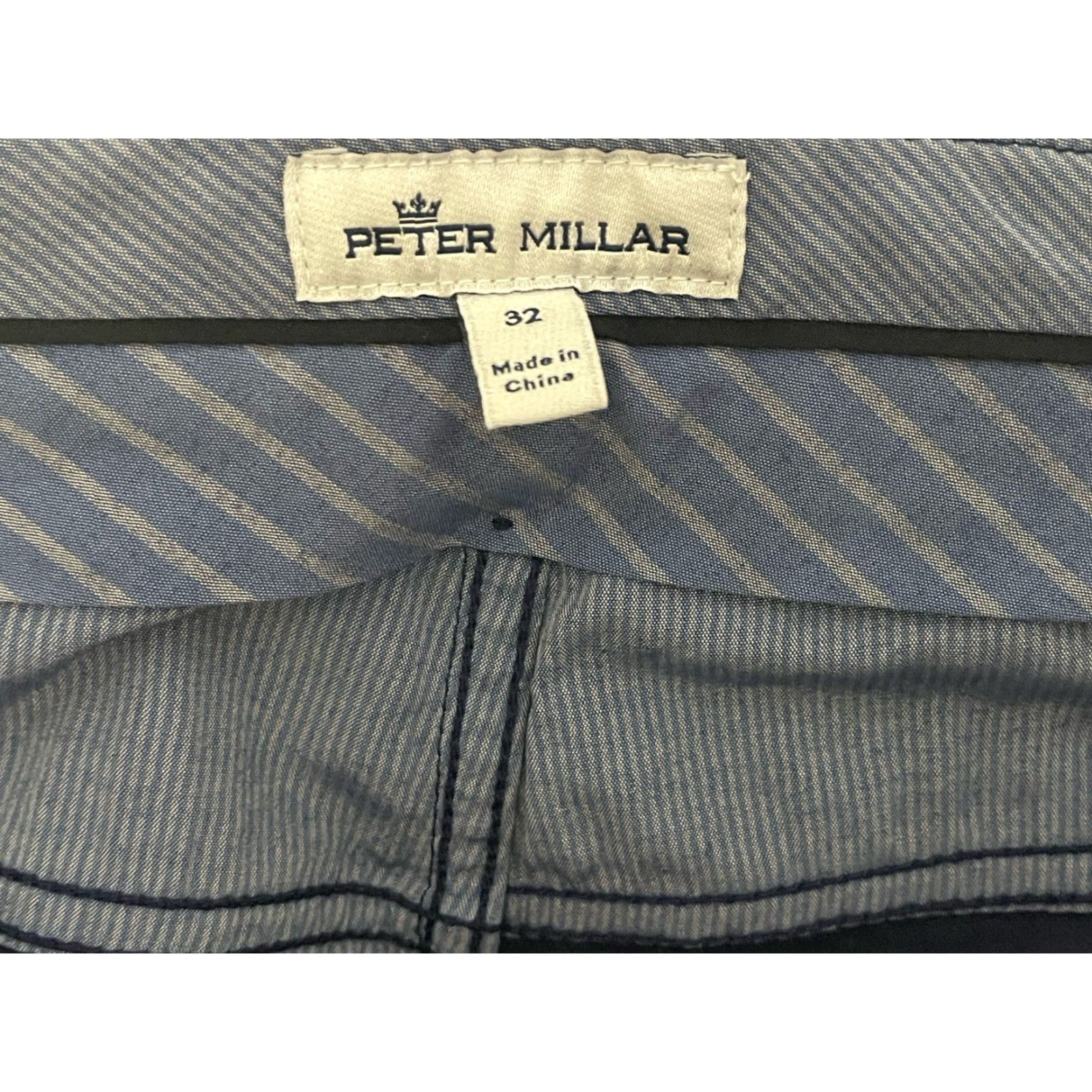 Peter Millar Peter Millar Pants Mens 34x31 Navy Crown Vintage 5-Pocket Canvas Pants Blue 5-Pocket Stretch Classic Preppy Business Casual Mens Size US 34 / EU 50 - 3 Thumbnail