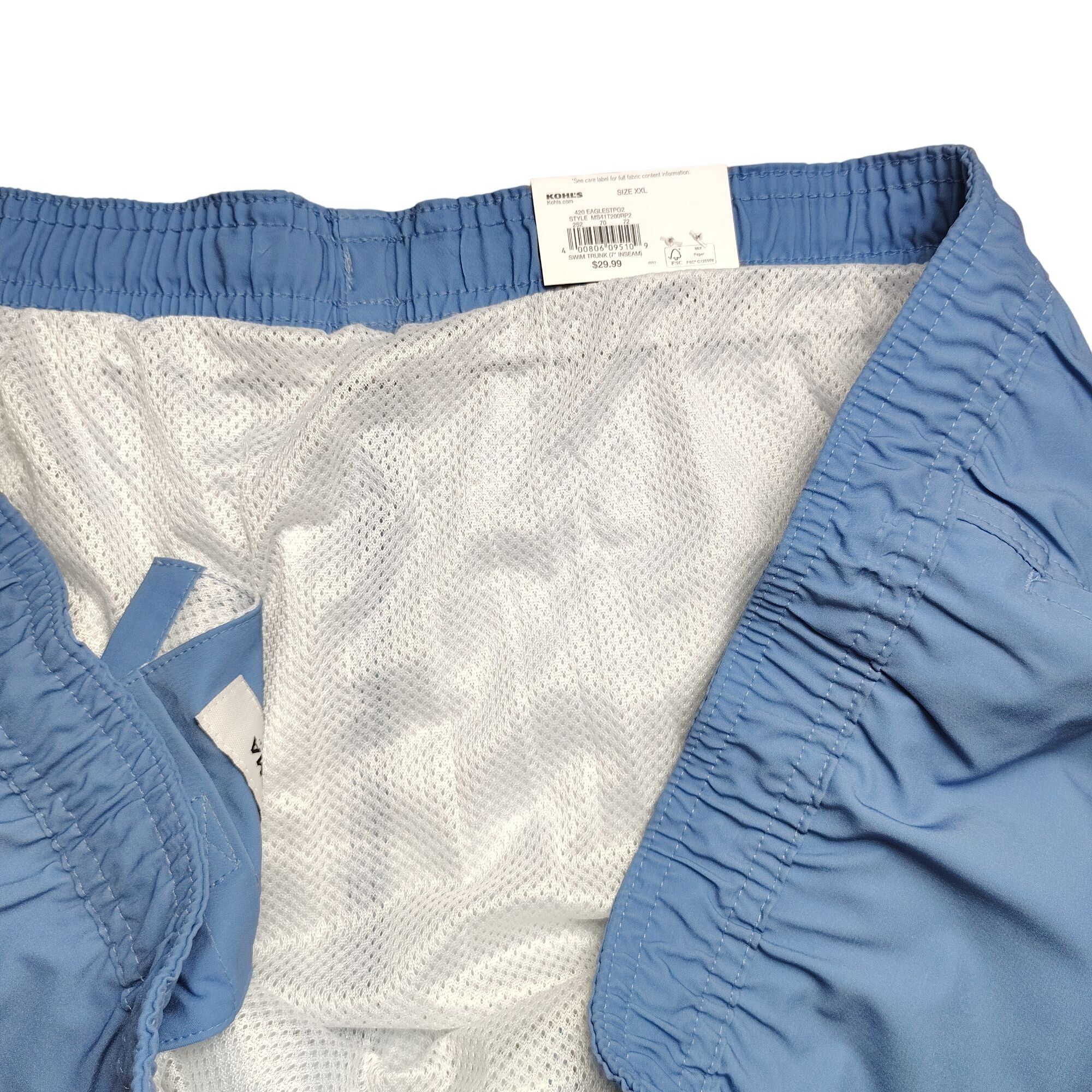 Sonoma Sonoma Mens XXL Blue Striped Swim Trunks With Mesh Lining an Size US 44 / EU 60 - 5 Thumbnail