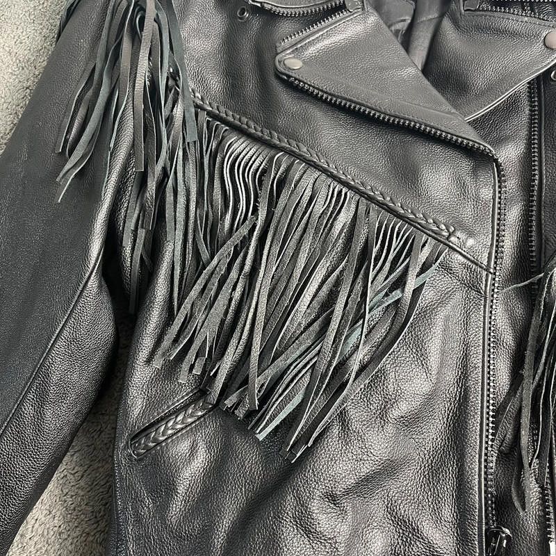 Designer OSX Leather Jacket L 100% Leather Size M / US 6-8 / IT 42-44 - 8 Thumbnail