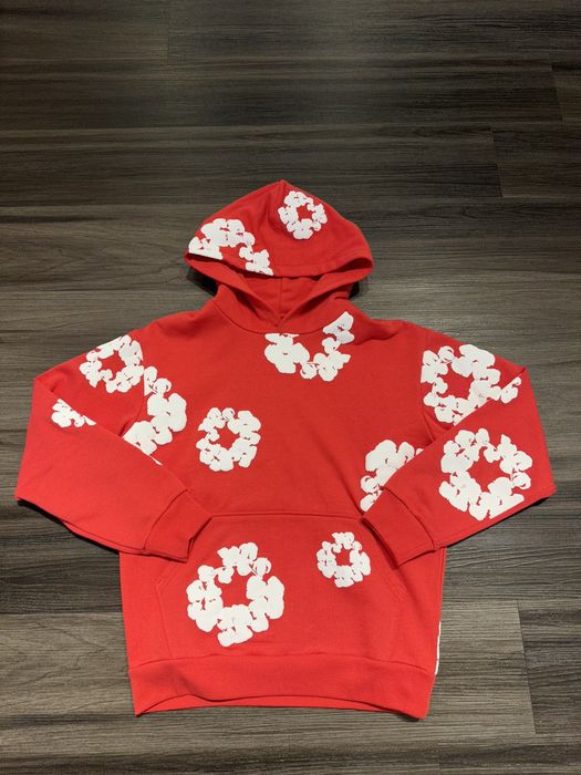 DENIM TEARS Denim Tears Cotton Wreath Hoodie Red | Grailed