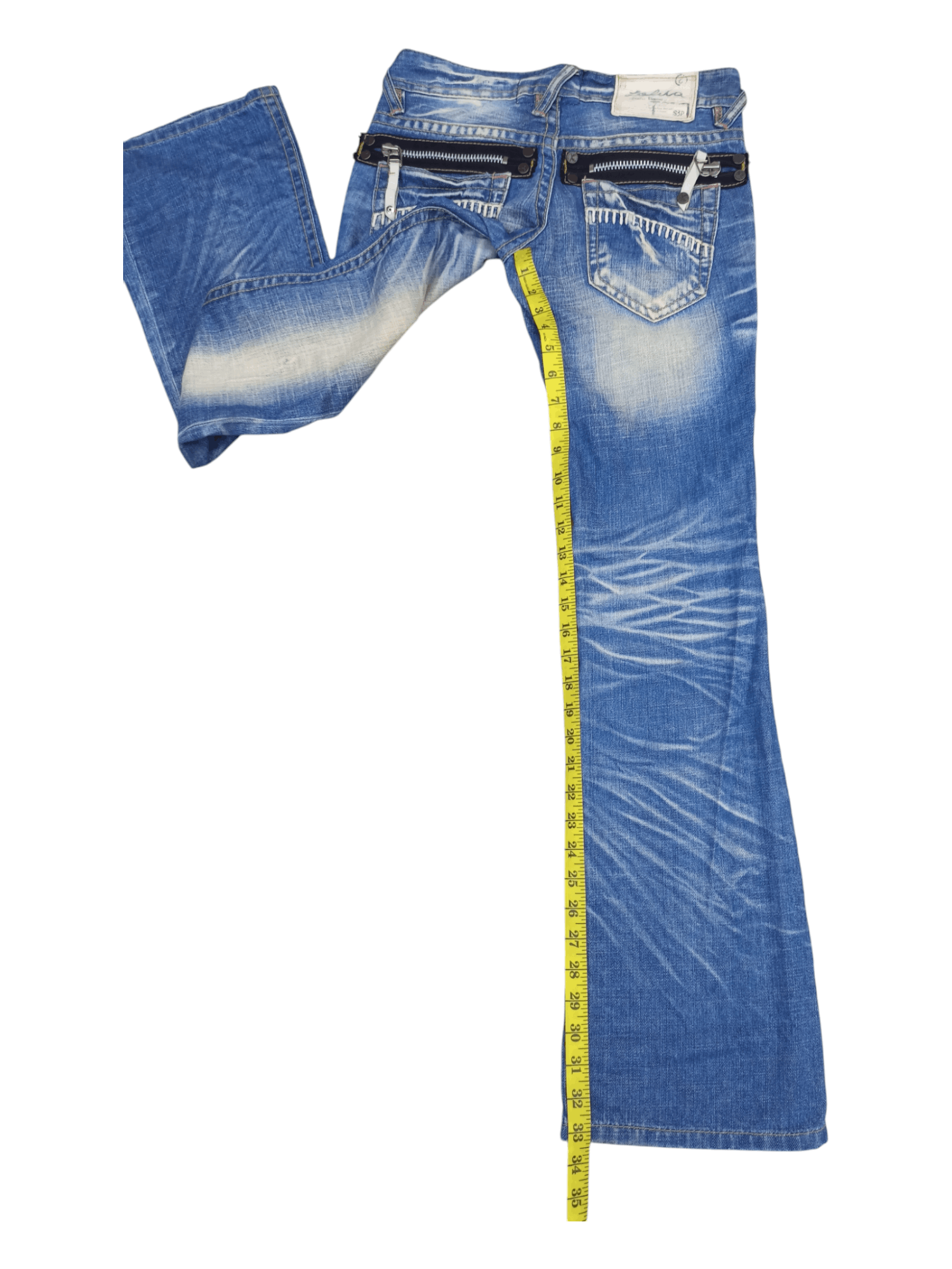 Japanese Brand LOLITA Zipper Back Pocket Low Rise Flare Jeans Size US 26 / EU 42 - 24 Thumbnail