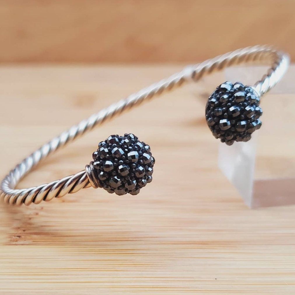 David Yurman David Yurman Hematite Berries Cable Sterling Silver Bracelet Size ONE SIZE - 1 Thumbnail
