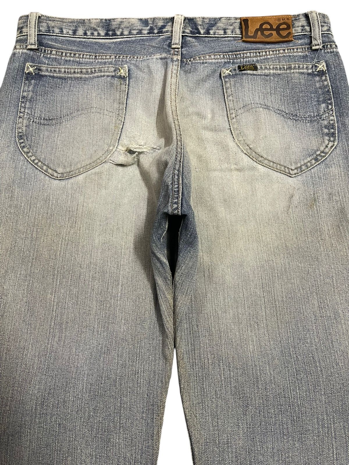 Lee Vintage 90s Lee Riders Blue Faded Wash Distress Wide Leg Size US 35 - 5 Thumbnail