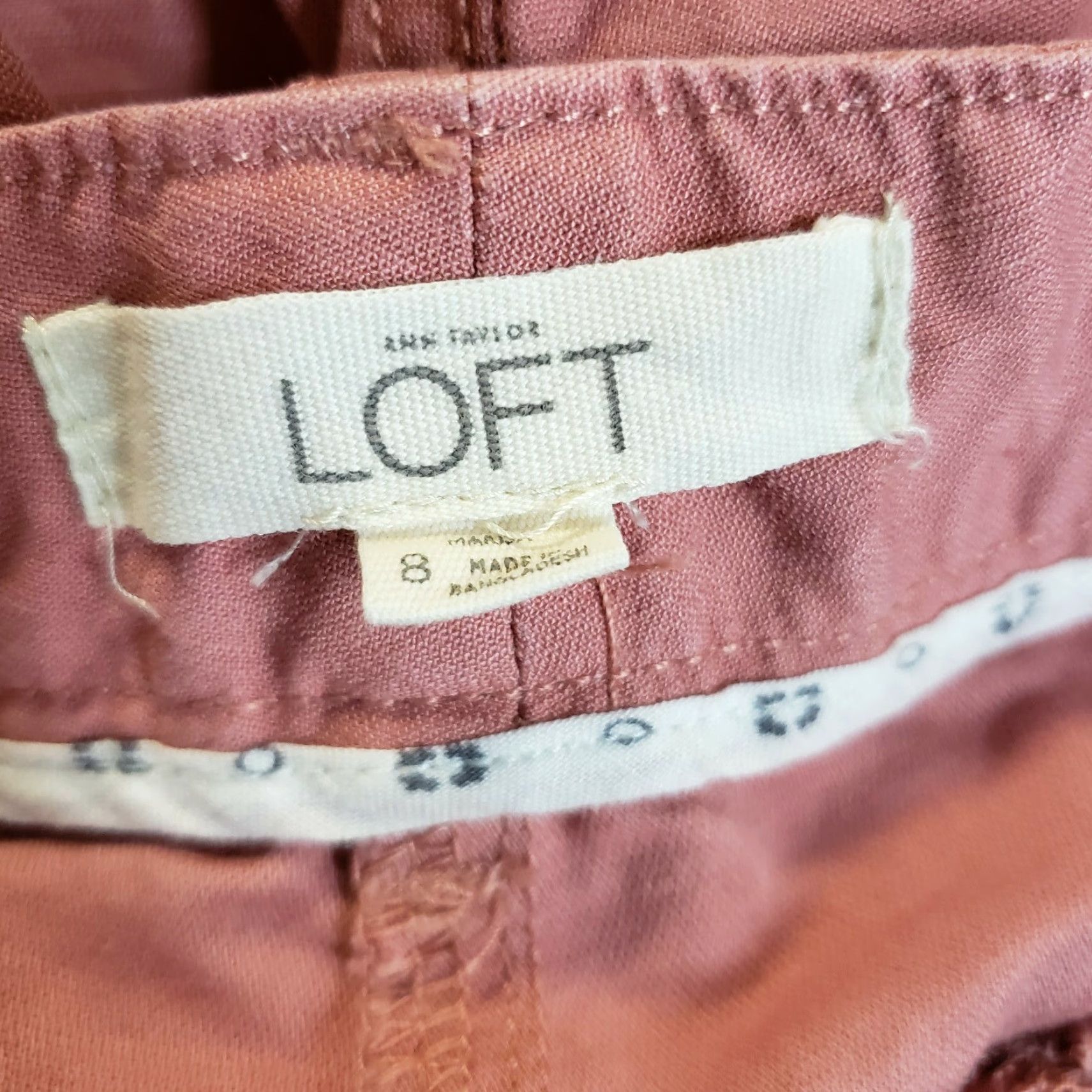 Ann Taylor VINTAGE? NO — Ann Taylor LOFT Womens Pants 8 Pink Linen Blend Tapered Leg Mid Rise Linen Blend Pants 8 Pink Mens Womens Girls? Size 30" / US 8 / IT 44 - 6 Thumbnail