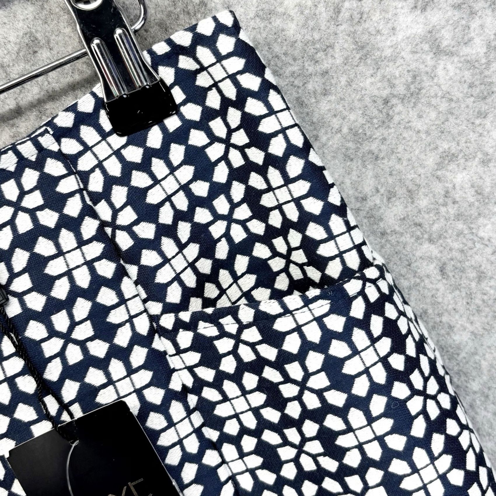 NEXT Next Mini Skirt UK8 - Navy White Geometric Pattern - New with Tags (BNWT) Size 30" / US 8 / IT 44 - 5 Thumbnail