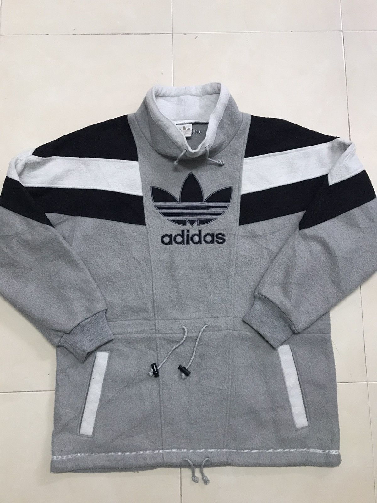 Adidas VINTAGE ADIDAS BIG LOGO SHERPA Size US L / EU 52-54 / 3 - 3 Thumbnail