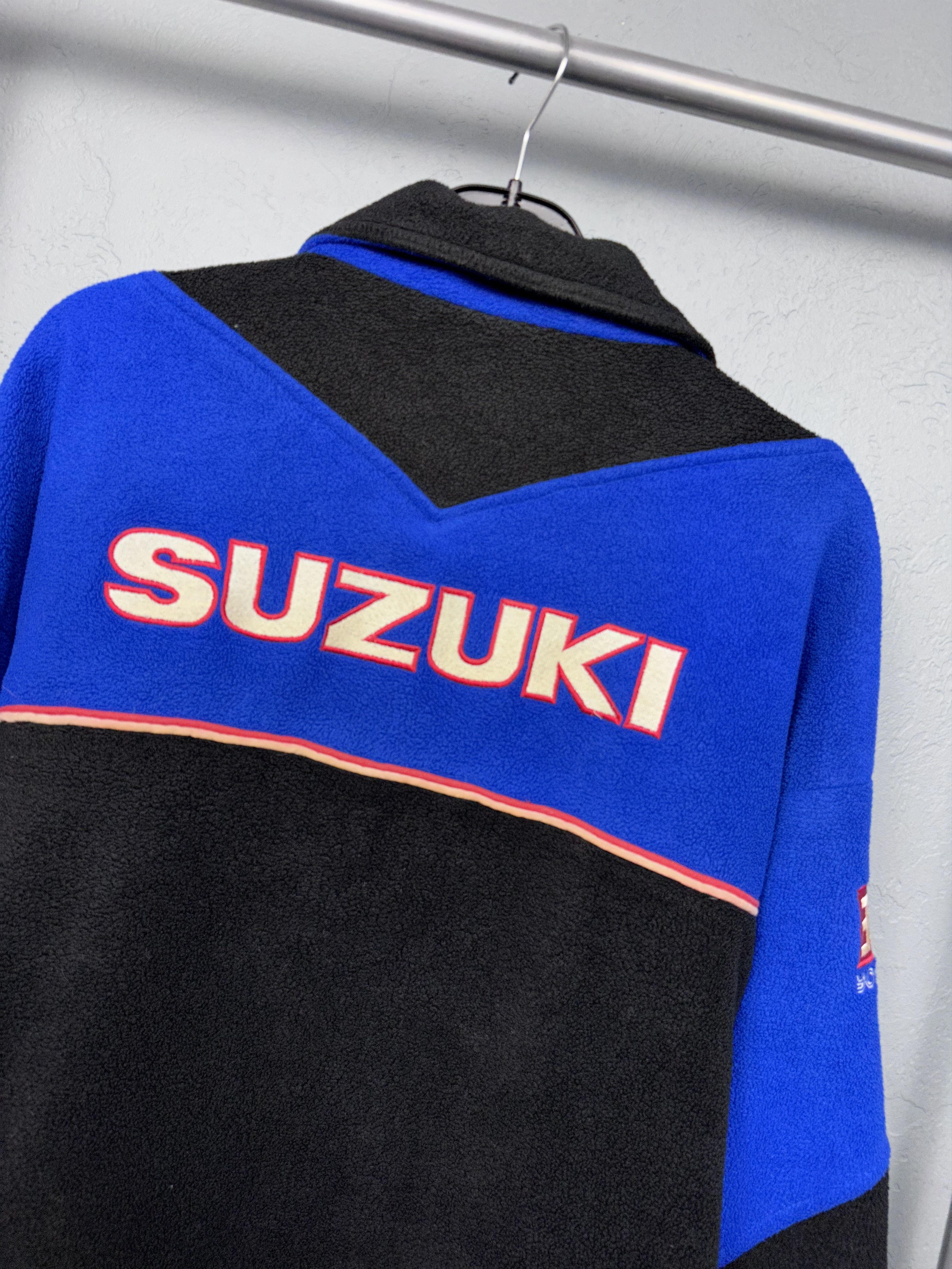 Japanese Brand Suzuki Crescent Racing Team Vintage Mens Fleece Jacket Size US L / EU 52-54 / 3 - 9 Thumbnail