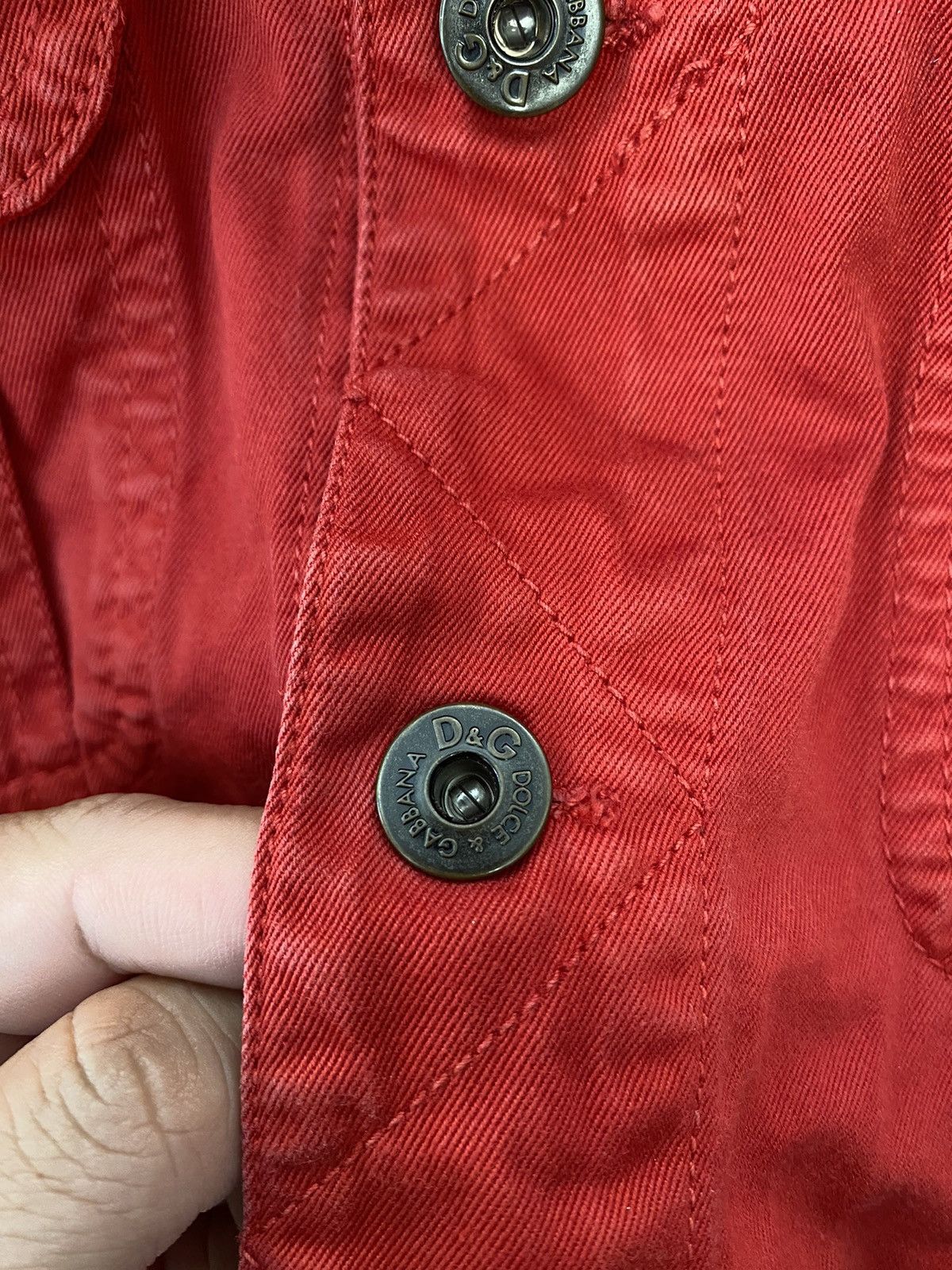 Dolce & Gabbana 2000s DG red lights trucker Jacket Size US XS / EU 42 / 0 - 7 Thumbnail