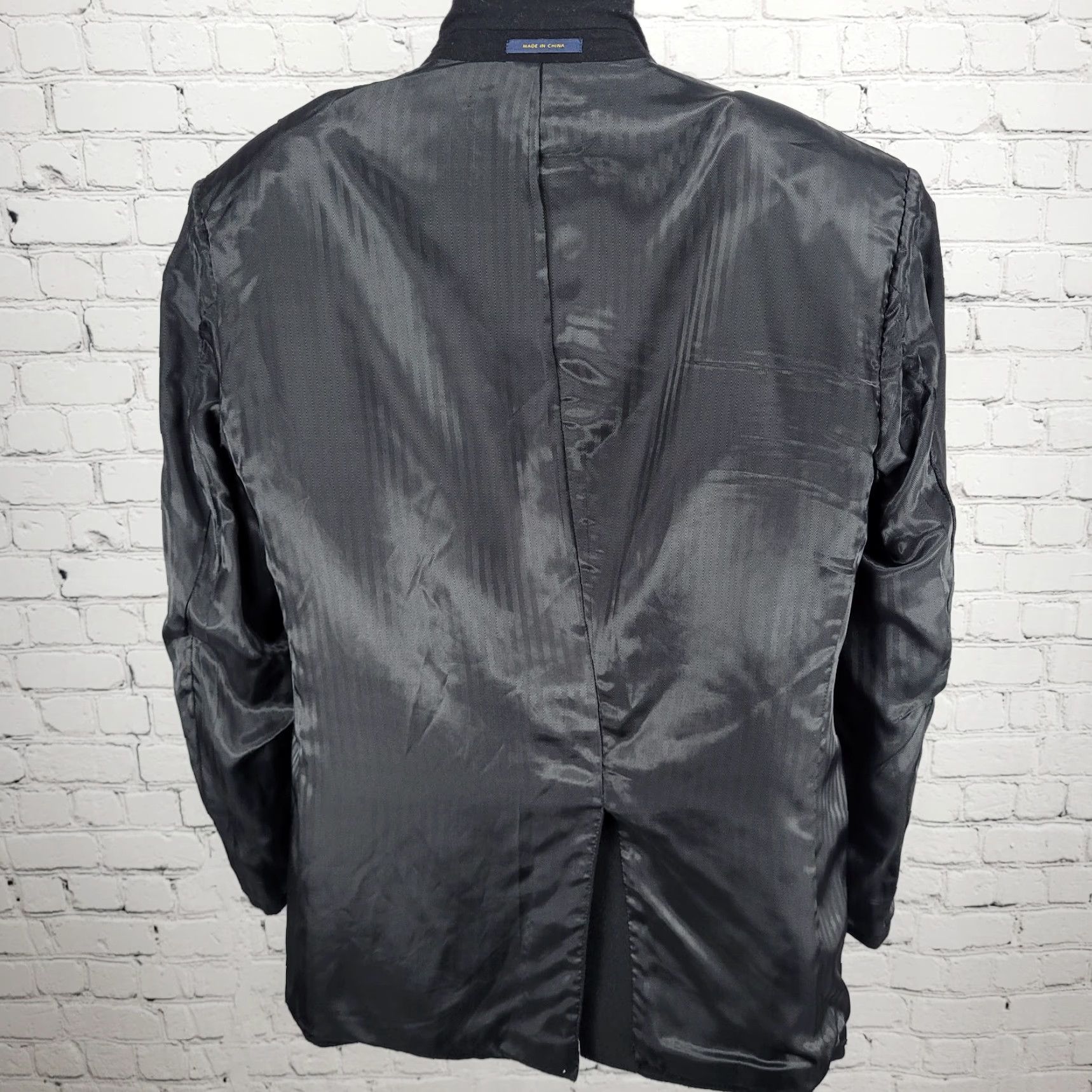 Club Room Club Room Blazer 42S Black Wool Silk Cashmere 2 Button Vented Notch Sport Coat Size 42R - 6 Thumbnail