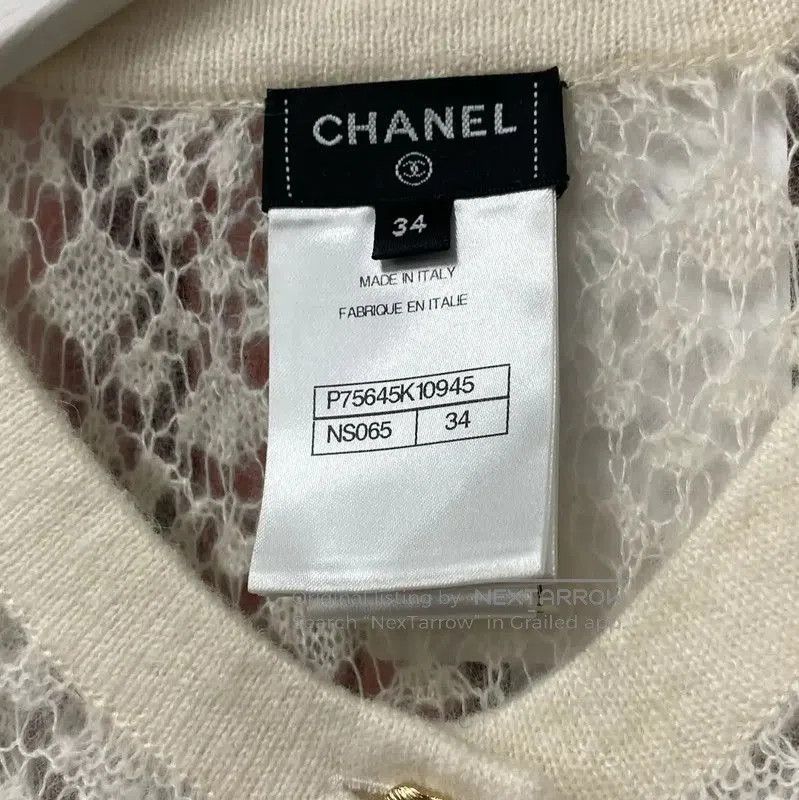 Chanel Chanel White Long Sleeve Cropped Knit Sweater . Size XXS / US 00 / IT 34 - 6 Thumbnail