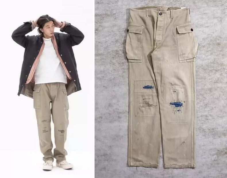 Visvim Visvim Veterans Pants Herringbone Style Design Size US 26 / EU 42 - 1 Thumbnail