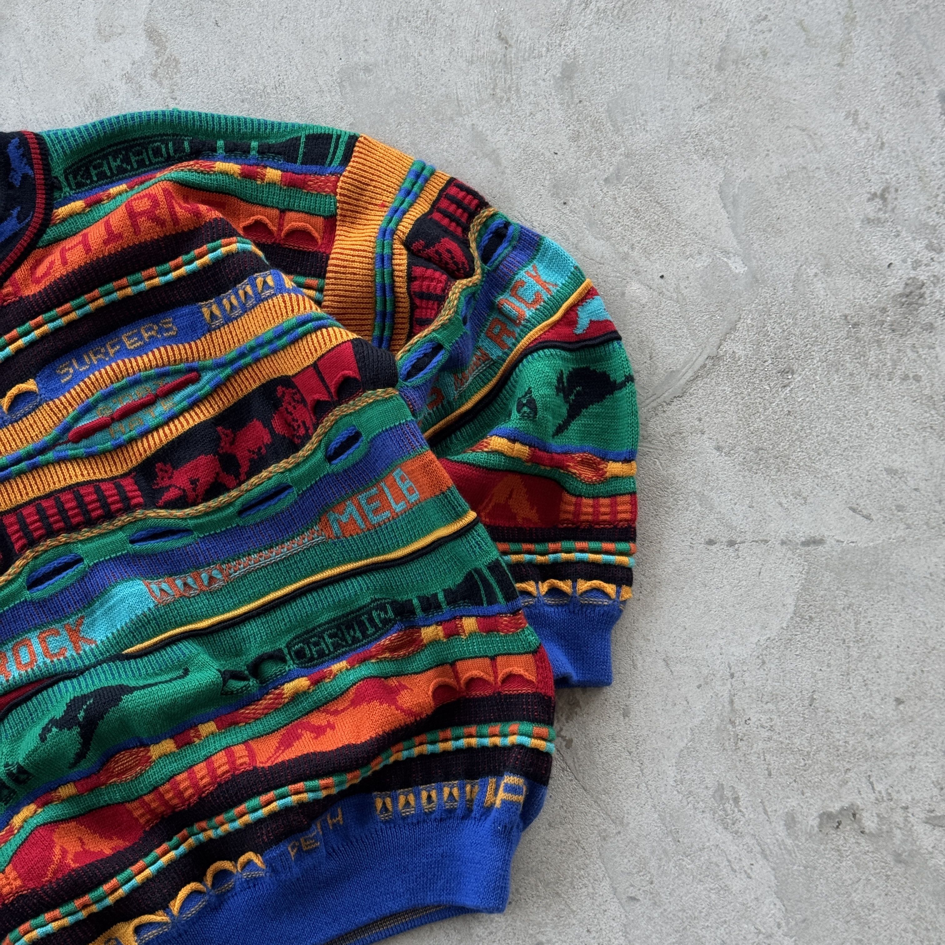 Vintage Vintage 90s Emaroo Coogi Style Wool Sweater Size US L / EU 52-54 / 3 - 3 Thumbnail