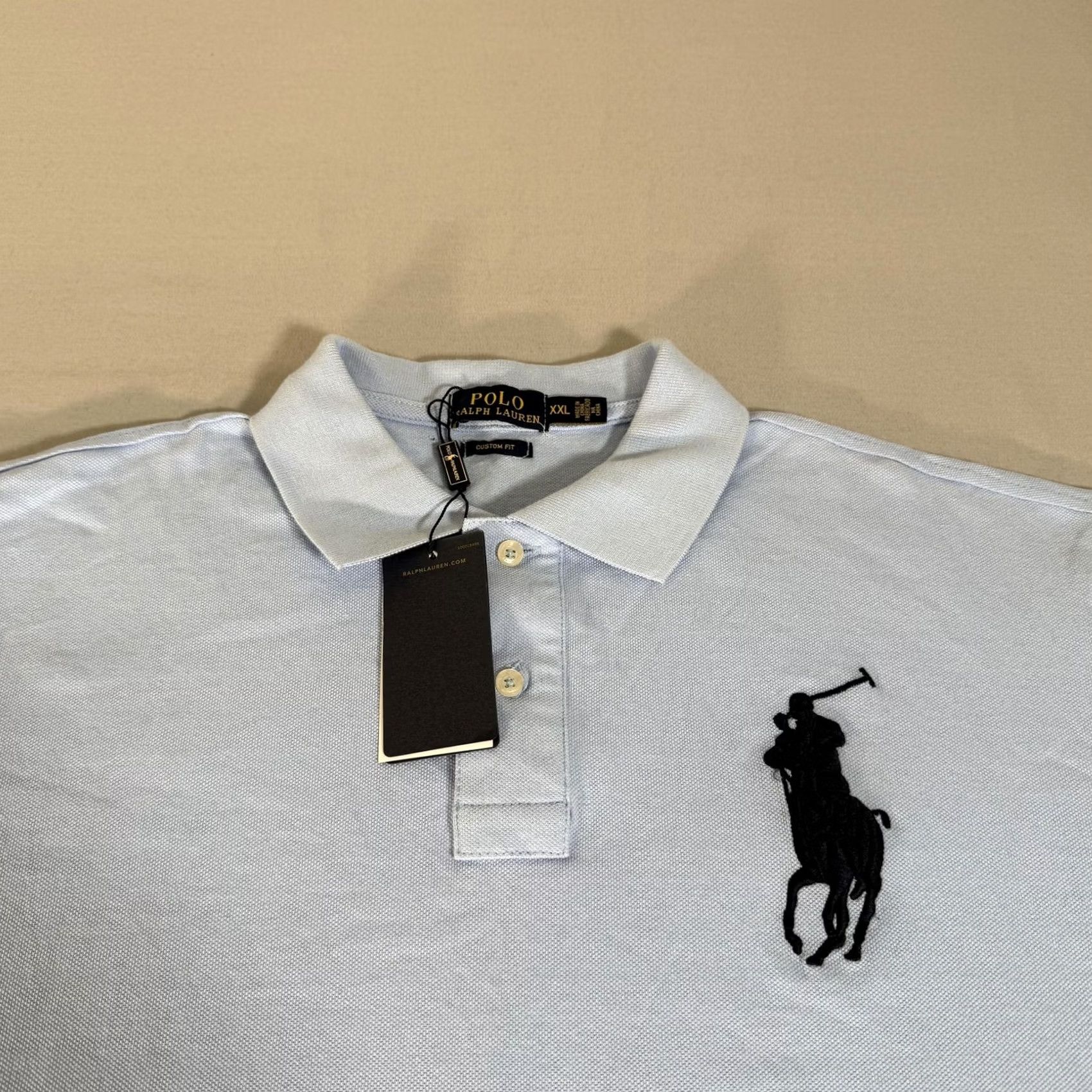 Polo Ralph Lauren Polo Ralph Lauren Shirt Mens 2XL Blue Slim Fit Big Pony 3 Rugby Cotton Preppy Size US XXL / EU 58 / 5 - 2 Thumbnail