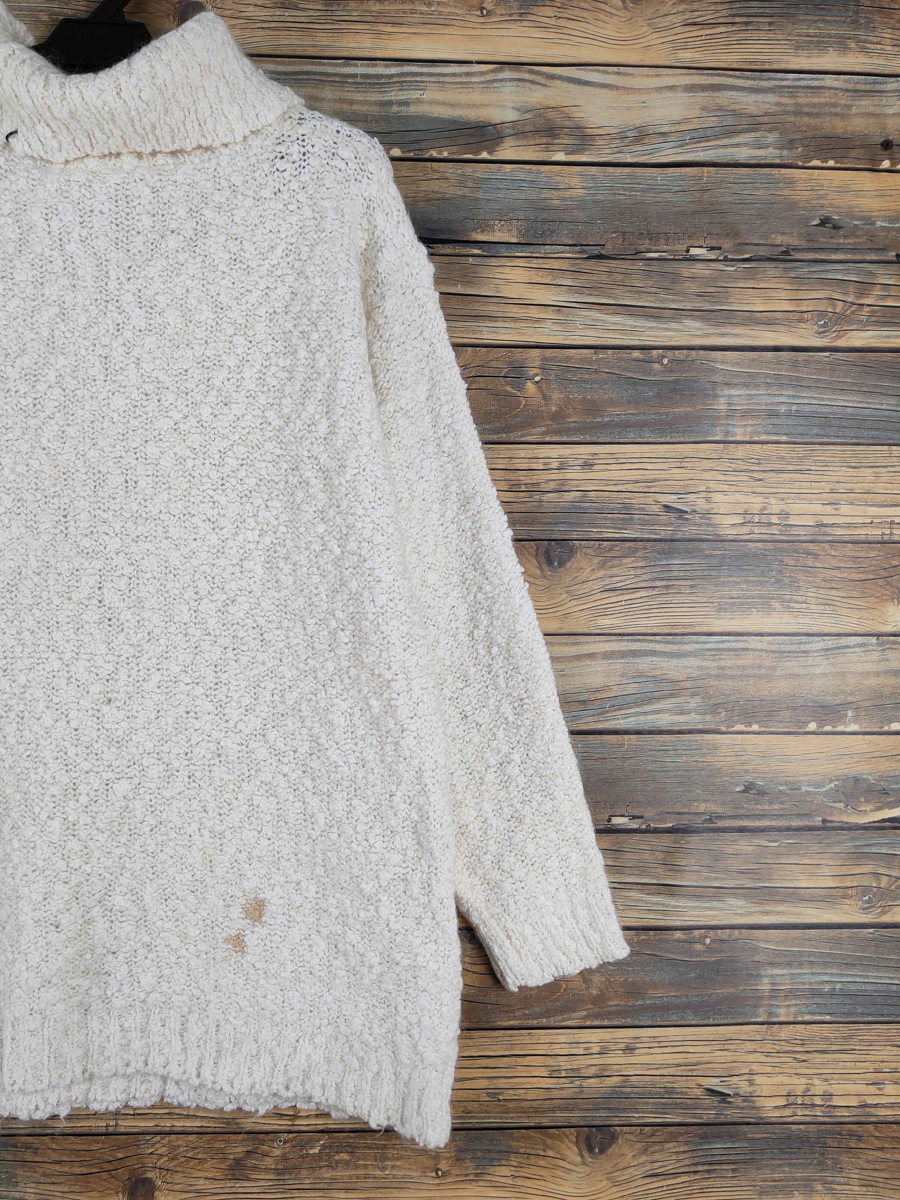 Aran Isles Knitwear × Japanese Brand × Vintage Bashecinq Ivory Knitwear Sweatshirts #W1346 Size L / US 10 / IT 46 - 9 Thumbnail