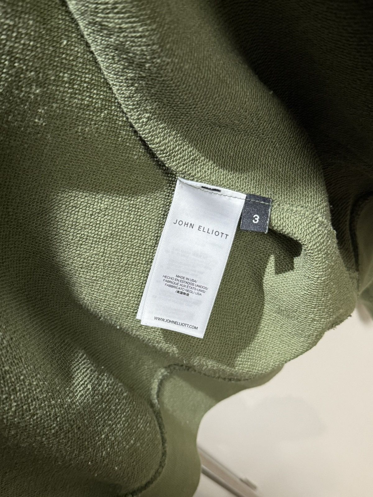 John Elliott John Elliott Classic Olive Zip Hoodie Size US L / EU 52-54 / 3 - 5 Thumbnail