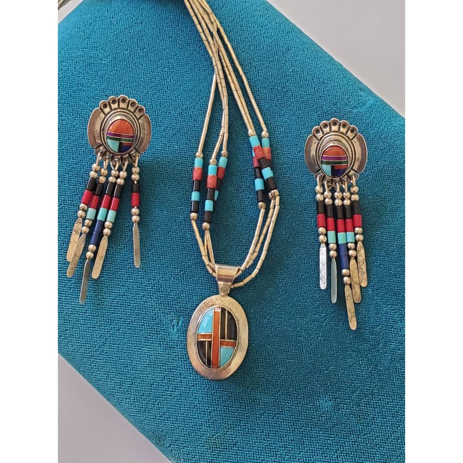 Other Q. T. Quoc Turquoise Inc Signed Southwestern Jewelry Set Size ONE SIZE - 2 Thumbnail