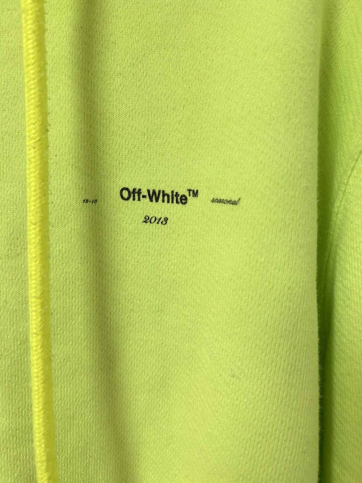Off-White FW2018 Cropped Neon Hoodie Size US S / EU 44-46 / 1 - 5 Thumbnail