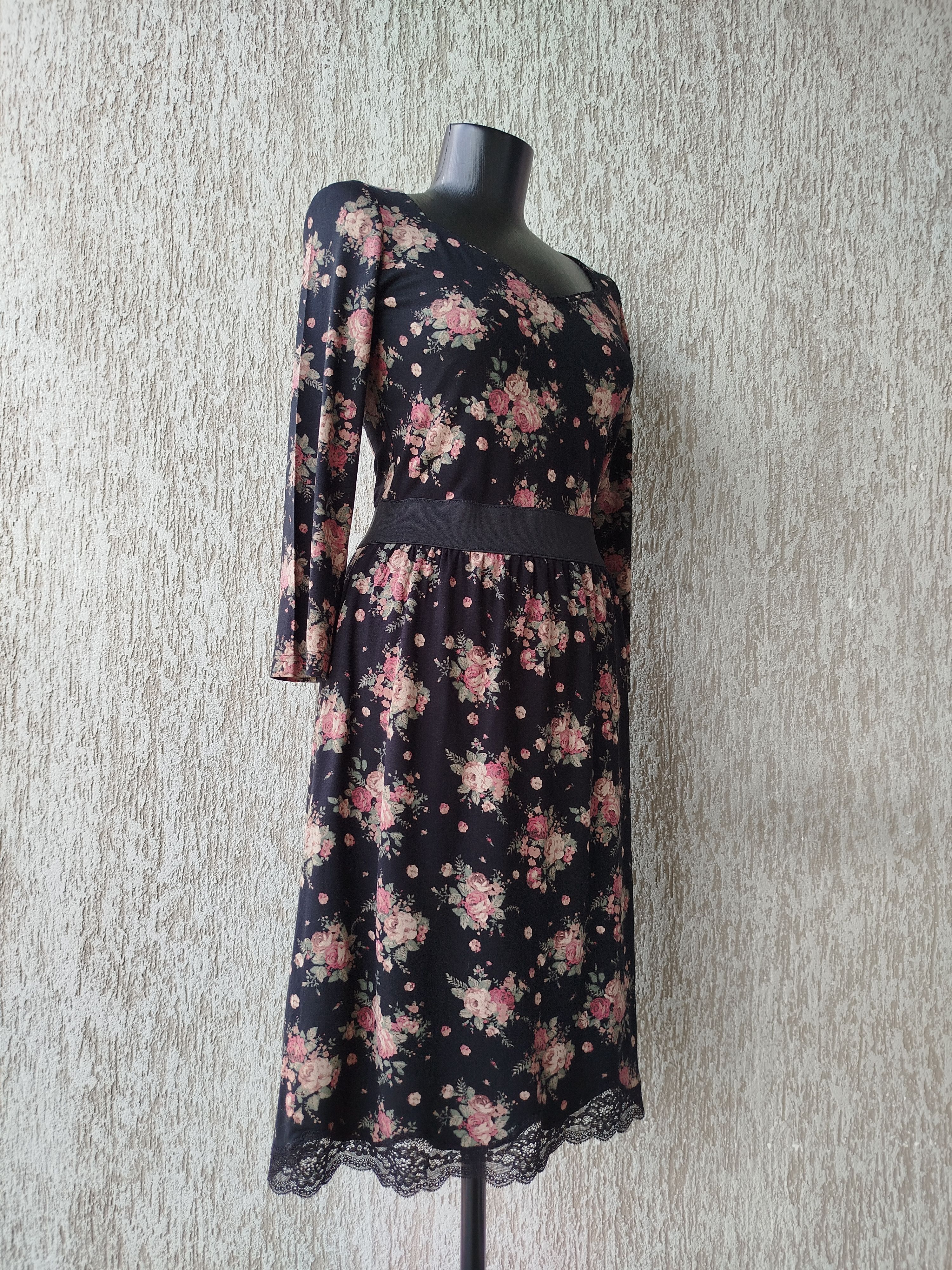 Hysteric Glamour VIVE MARIA Dress Midi Floral Coquette Lace Viscose Size M Size M / US 6-8 / IT 42-44 - 5 Thumbnail