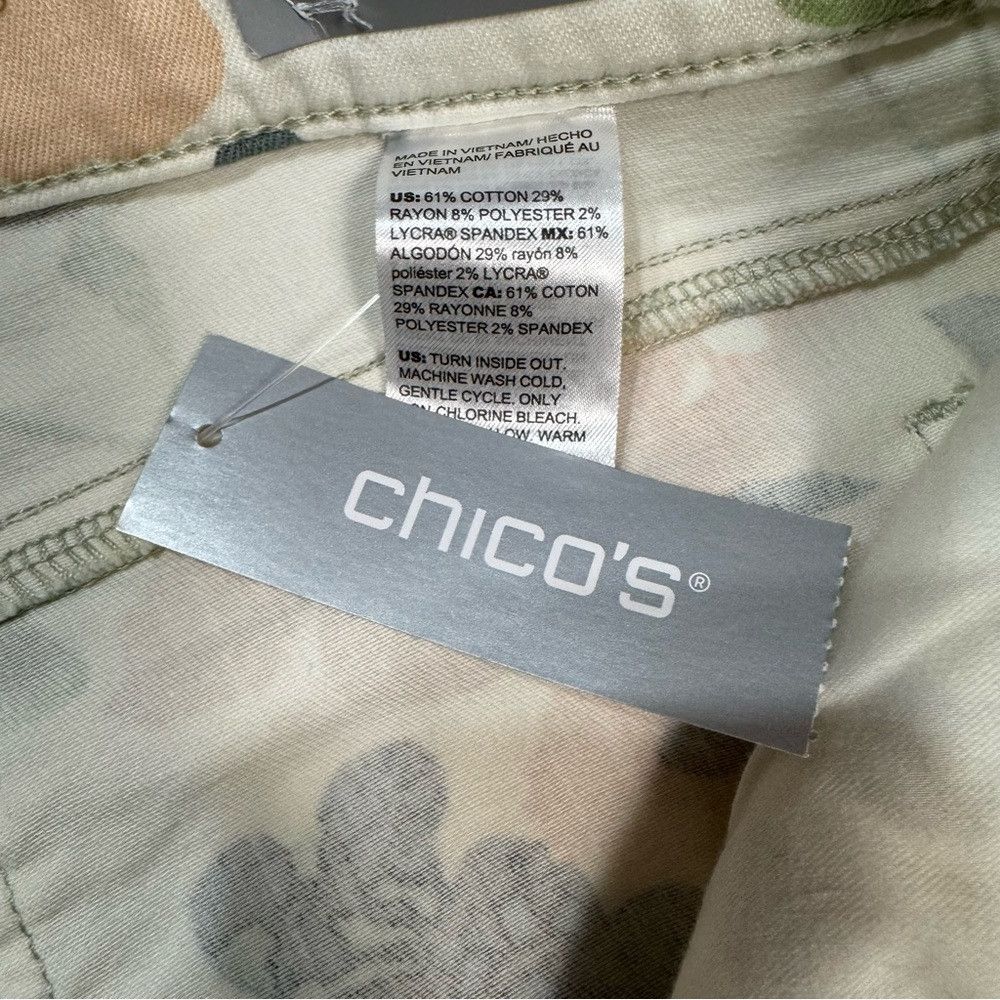 Chicos Chico's So Slimming Floral Girlfriend Crops Pants Size 2 US Size 36" / US 14 / IT 50 - 9 Thumbnail