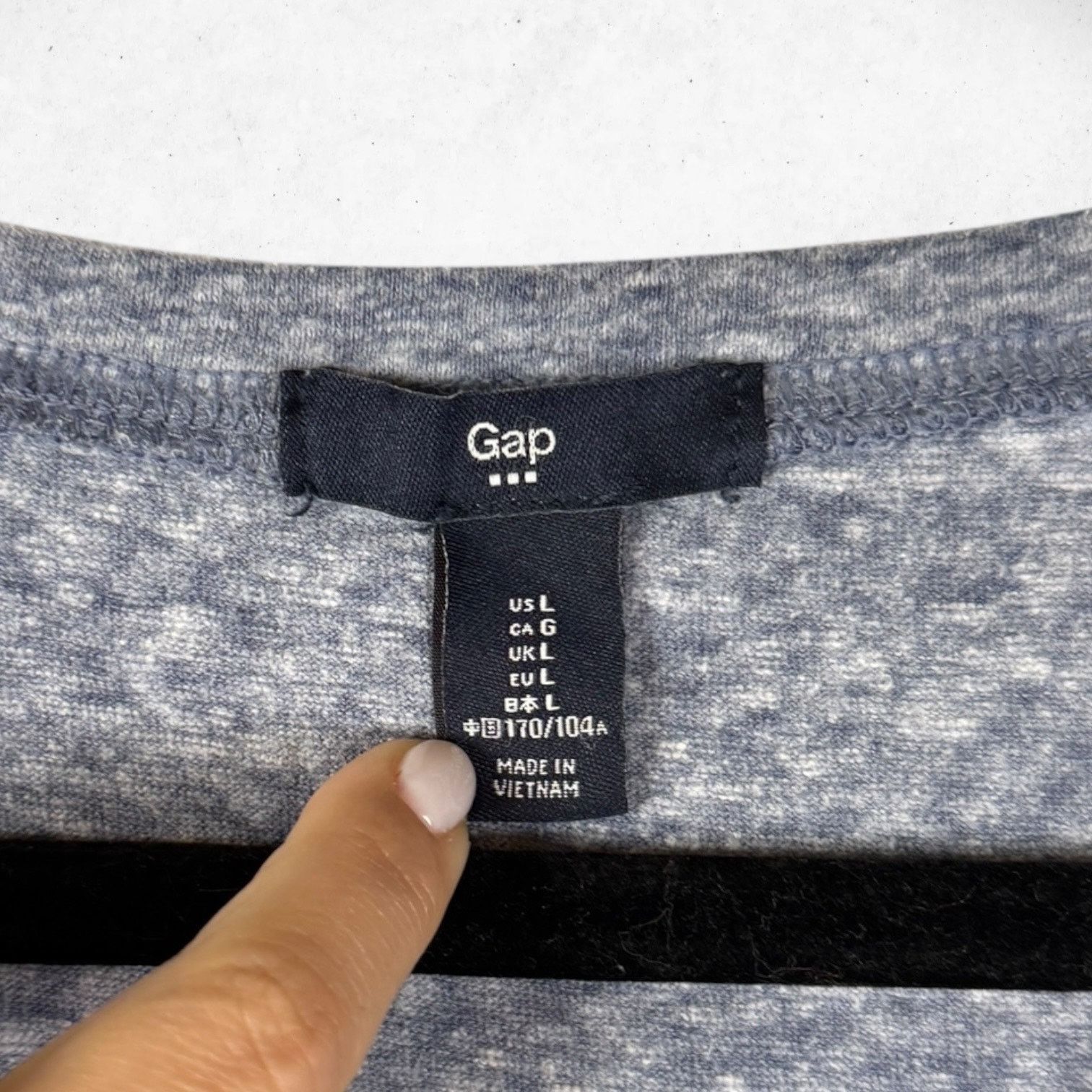 Gap GAP Tee Shirt Dress Women's Large Blue Gray Short Sleeve Size L / US 10 / IT 46 - 3 Thumbnail