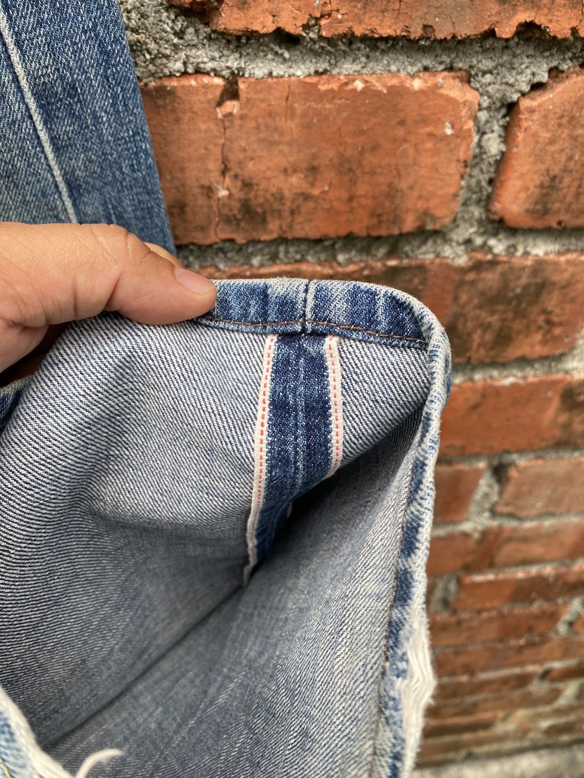 Levi's Vintage Clothing W30x31 vintage levi's 702 redline big E buckle back JAPAN Size US 30 / EU 46 - 6 Thumbnail