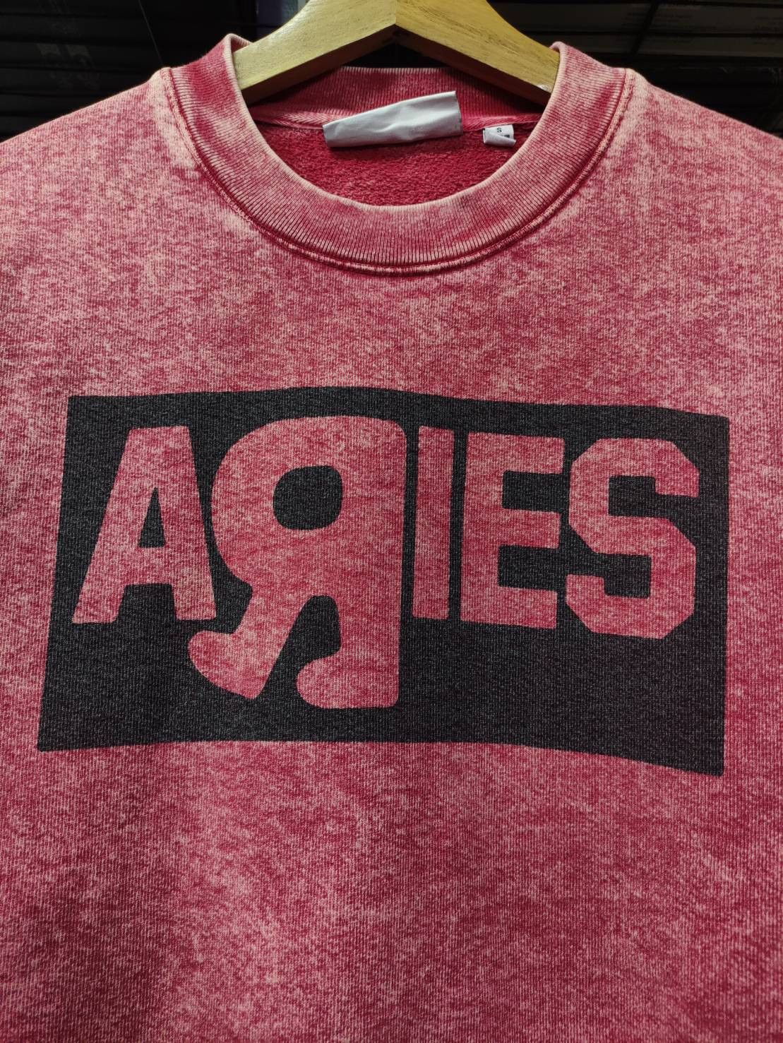 Aries Vans Vault x Aries Crewneck Sweatshirt Acidwash Red Size US M / EU 48-50 / 2 - 2 Thumbnail
