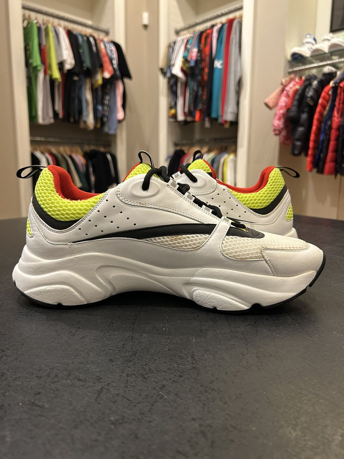 Dior Dior B22 White/Neon Size US 11 / EU 44 - 4 Thumbnail