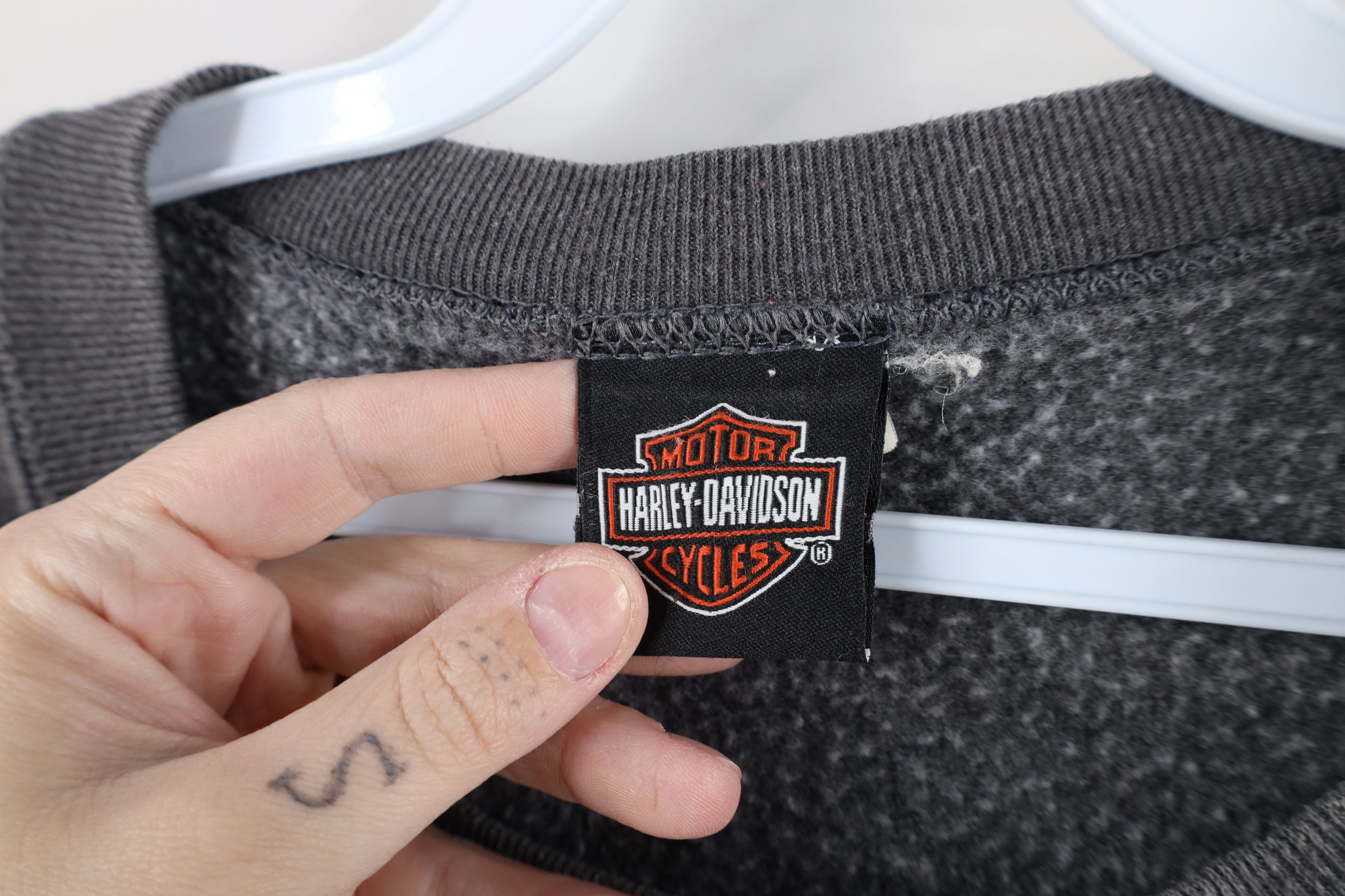 Harley Davidson Vintage Y2K 2007 Harley Davidson Out Eagle Flames Sweatshirt Size US XXL / EU 58 / 5 - 9 Thumbnail
