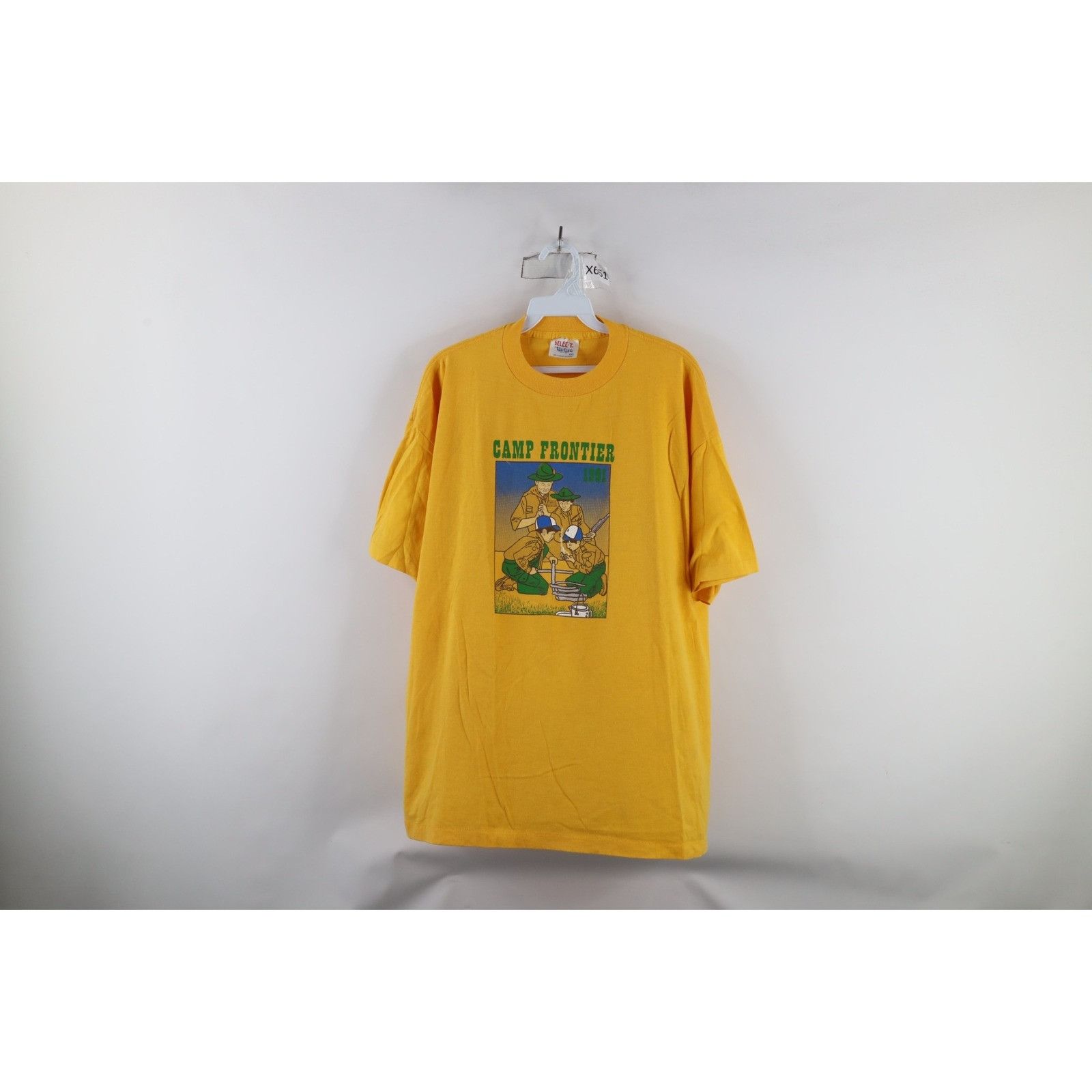 Vintage Vintage 90s Boy Scouts of America Camp Frontier T-Shirt Size US XXL / EU 58 / 5 - 1 Thumbnail