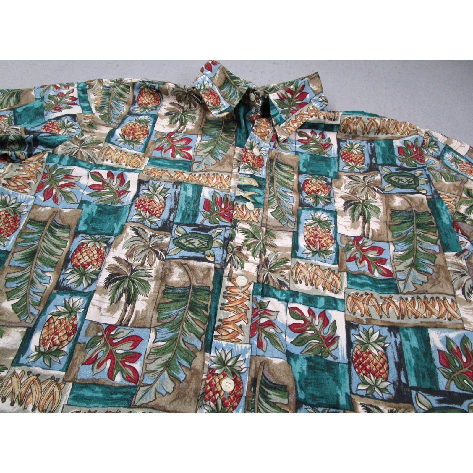 Reyn Spooner VINTAGE Reyn Spooner Shirt Mens Large Pineapple Palm Hawaiian Aloha Button Up Size US L / EU 52-54 / 3 - 2 Thumbnail