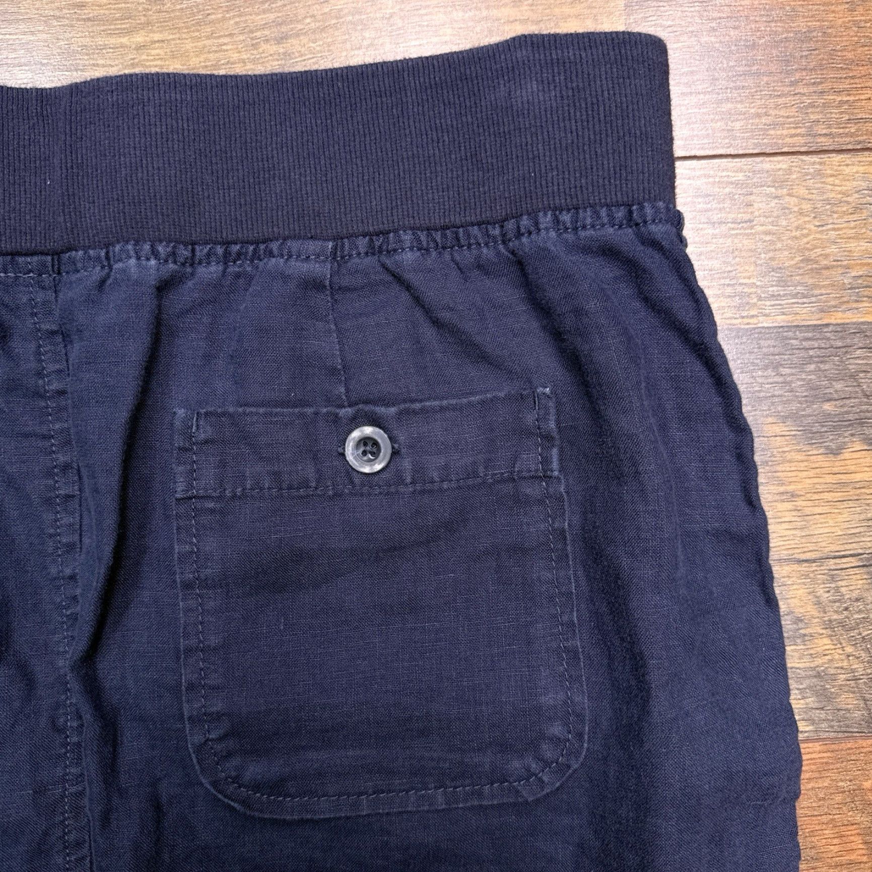 Athleta Athleta Skirt Womens 6 Mini Linen Blue Drawstring Size 28" / US 6 / IT 42 - 6 Thumbnail