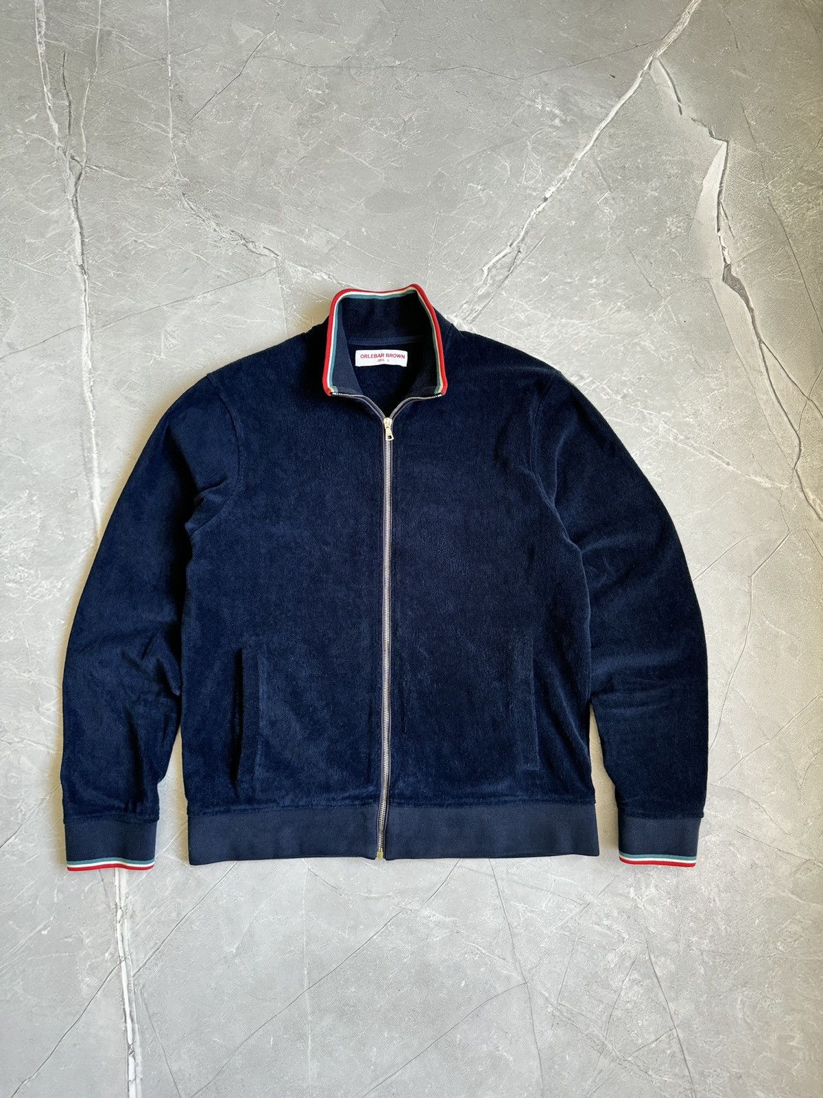 Orlebar Brown Orlebar Brown Terry Zip Jacket Navy Blue Size US L / EU 52-54 / 3 - 1 Thumbnail