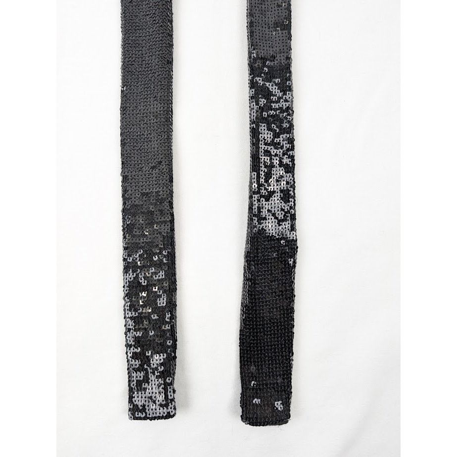 Saint Laurent Paris o1rshd1 Size: OS / Square Sequence Lavalliere Scarf in Black Size ONE SIZE - 10 Thumbnail