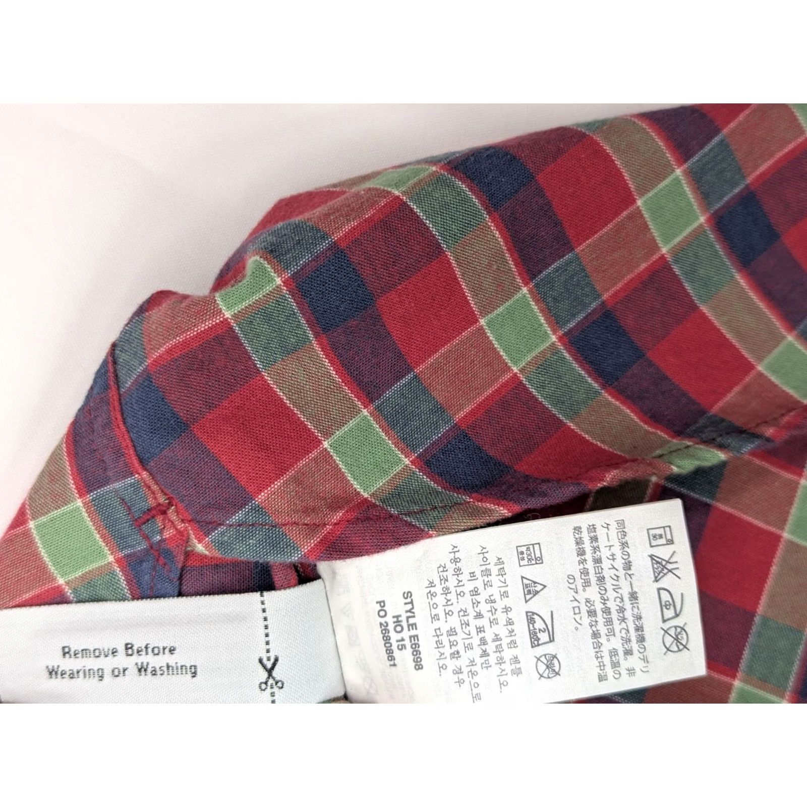 J.Crew J.CREW Button-Down Plaid Shirt XL Men Red Green Cotton Lightweight E6698 Size US XL / EU 56 / 4 - 5 Thumbnail