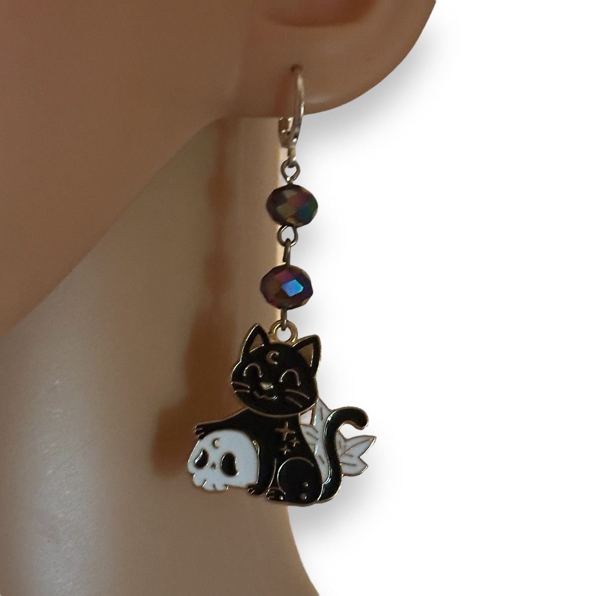Other Halloween black cat dangle earrings Size ONE SIZE - 2 Thumbnail
