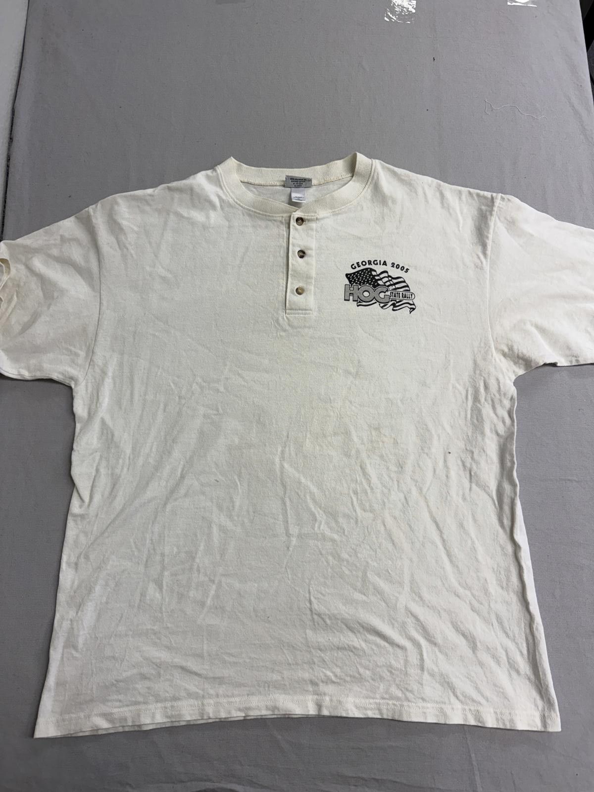 Anvil Vintage Georgia State Biker Rally 2005 Hogs on the Hooch XL Size US XL / EU 56 / 4 - 2 Thumbnail