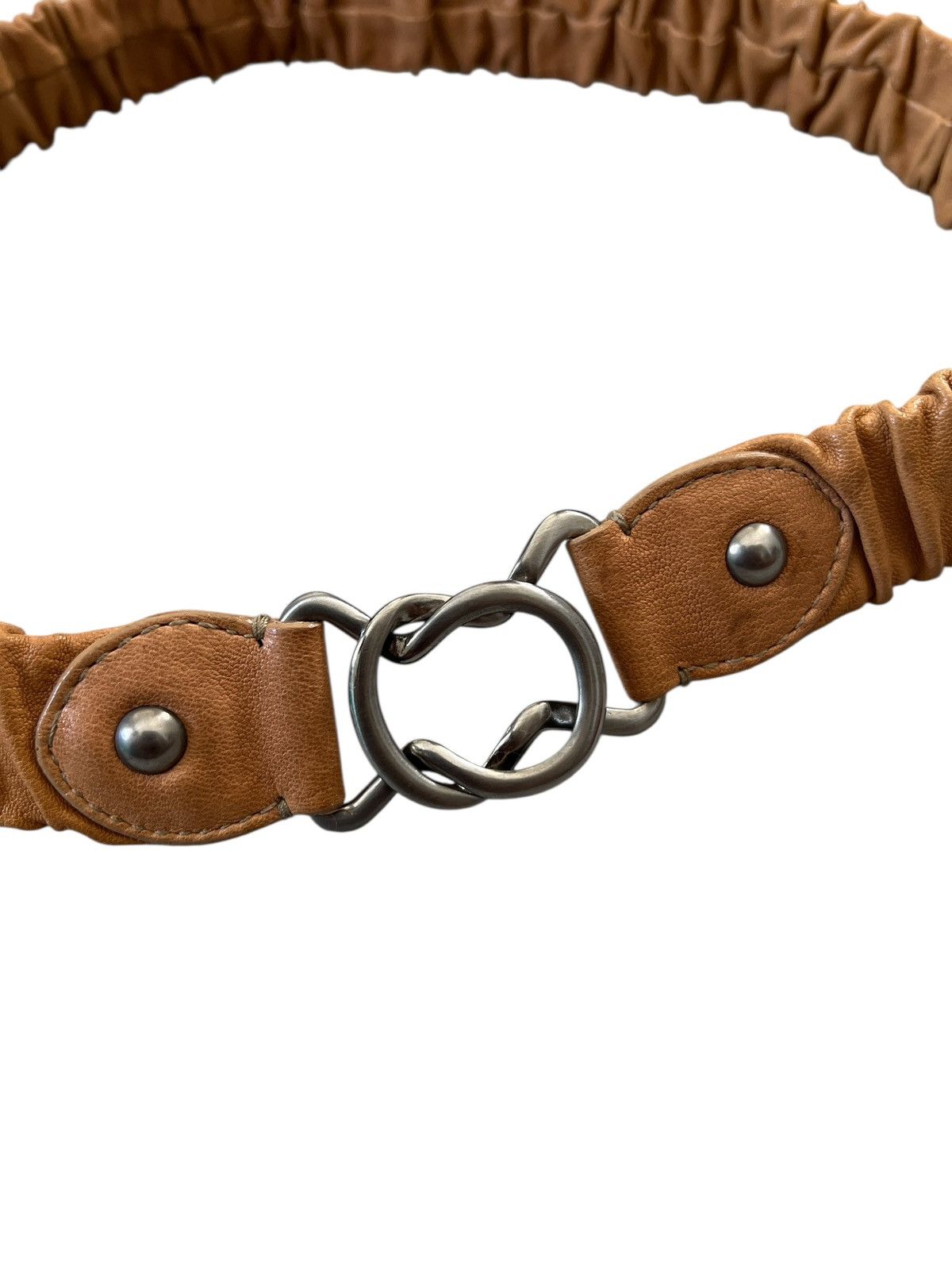 Miu Miu Miu Miu Leather Stretch Elastic Belt Size ONE SIZE - 2 Thumbnail