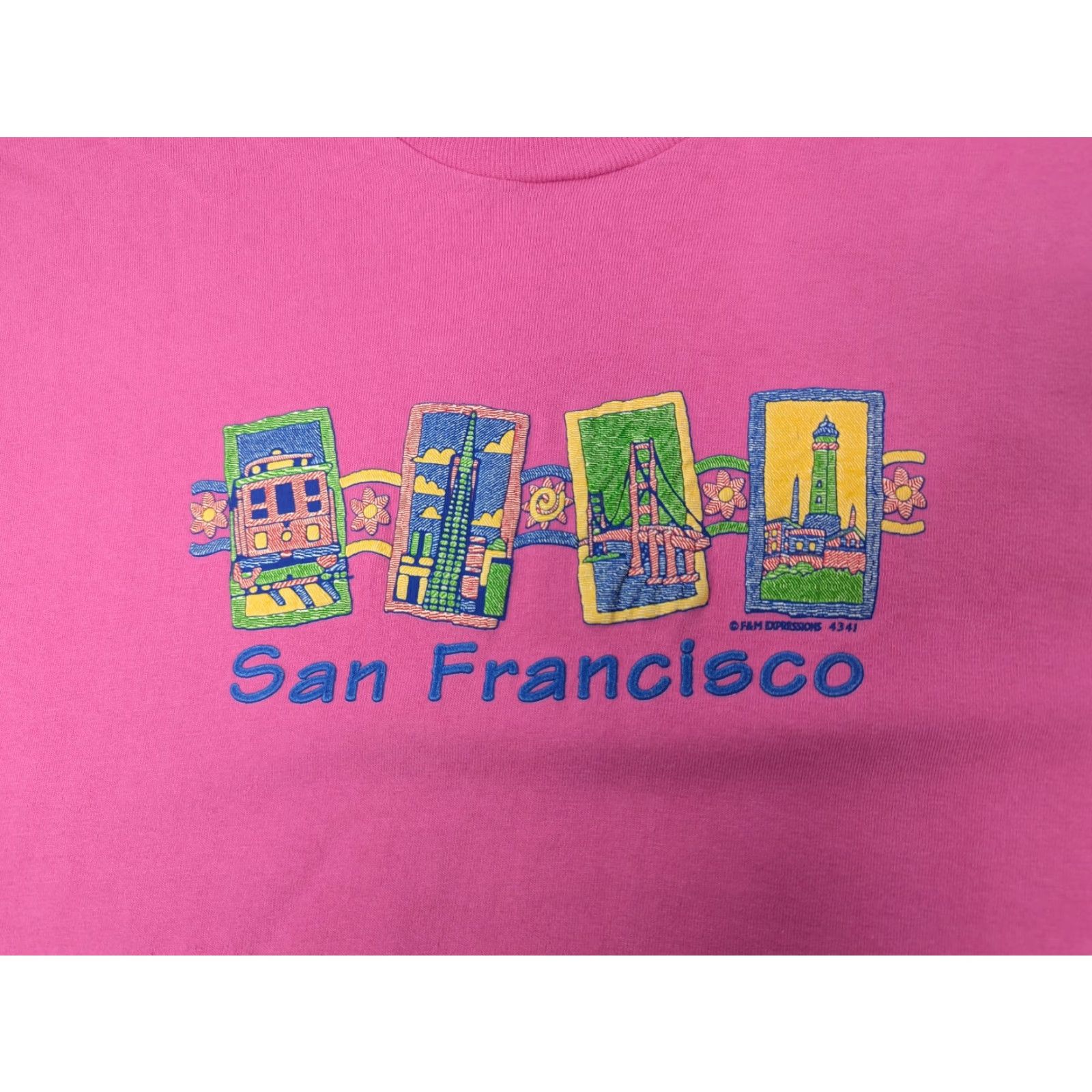 Hanes VINTAGE Hanes Beefy T-Shirt Mens XL Pink Cotton Single Stitch Crew Neck Short Sleeve San Francisco Size US XL / EU 56 / 4 - 2 Thumbnail