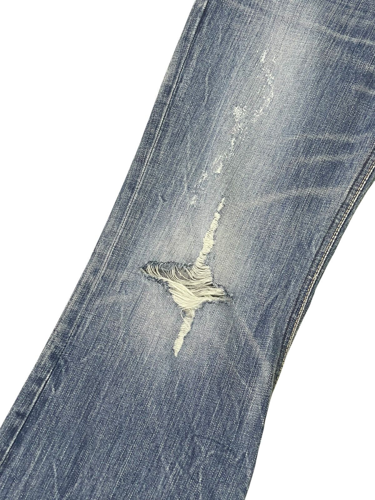 If Six Was Nine Flare Jeans Edwin Japan Distress Low Rise Boot Cut 2🟦0 Size US 30 / EU 46 - 6 Thumbnail