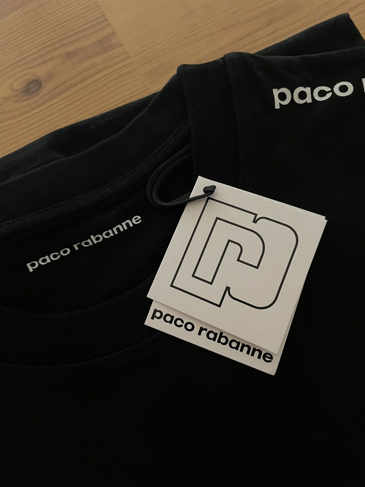 Paco Rabanne Rabanne black T-shirt shoulder logo Size L / US 10 / IT 46 - 3 Thumbnail