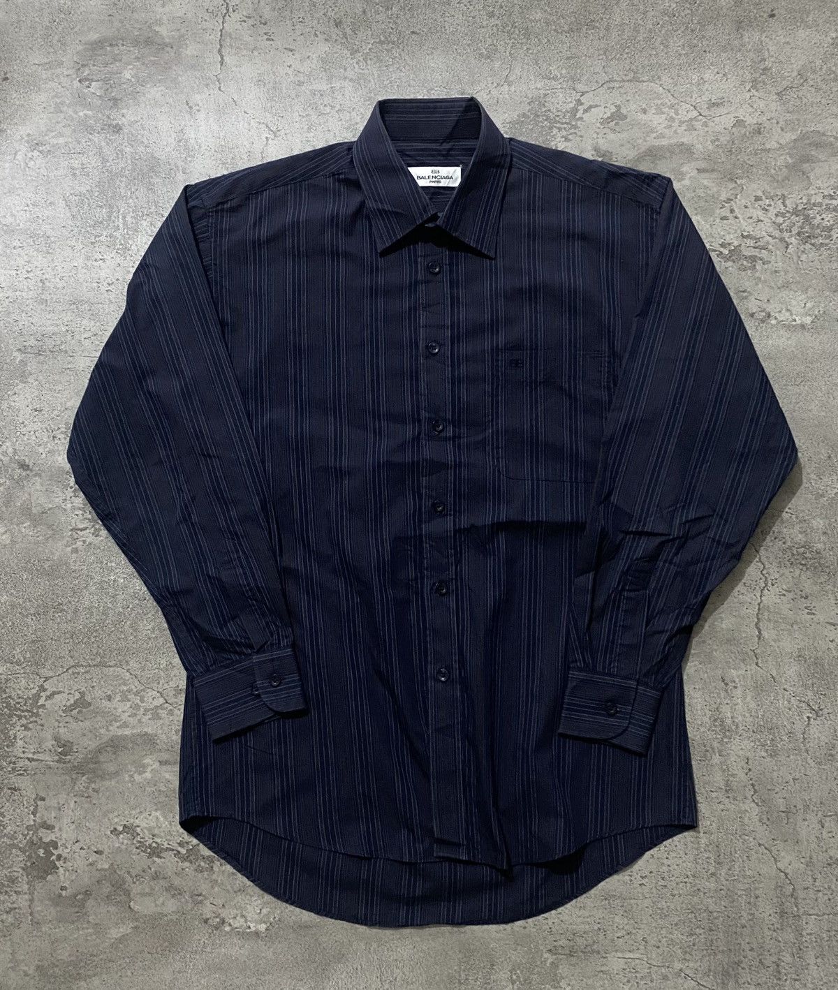 Balenciaga Vintage Balenciaga BB striped shirt Size US L / EU 52-54 / 3 - 1 Thumbnail