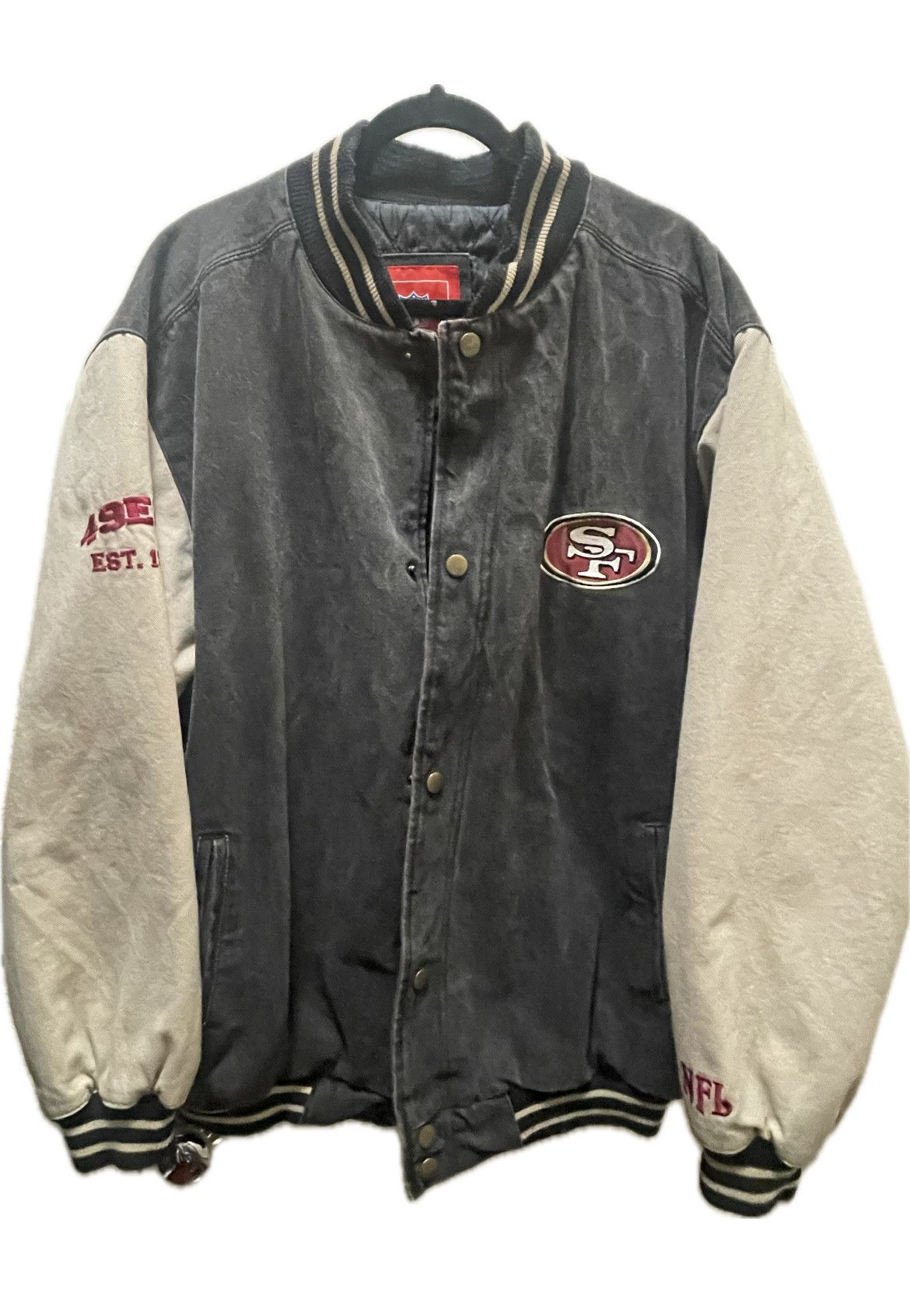 NFL RARE Vintage Denim 49ers Bomber Jacker Size US L / EU 52-54 / 3 - 1 Thumbnail
