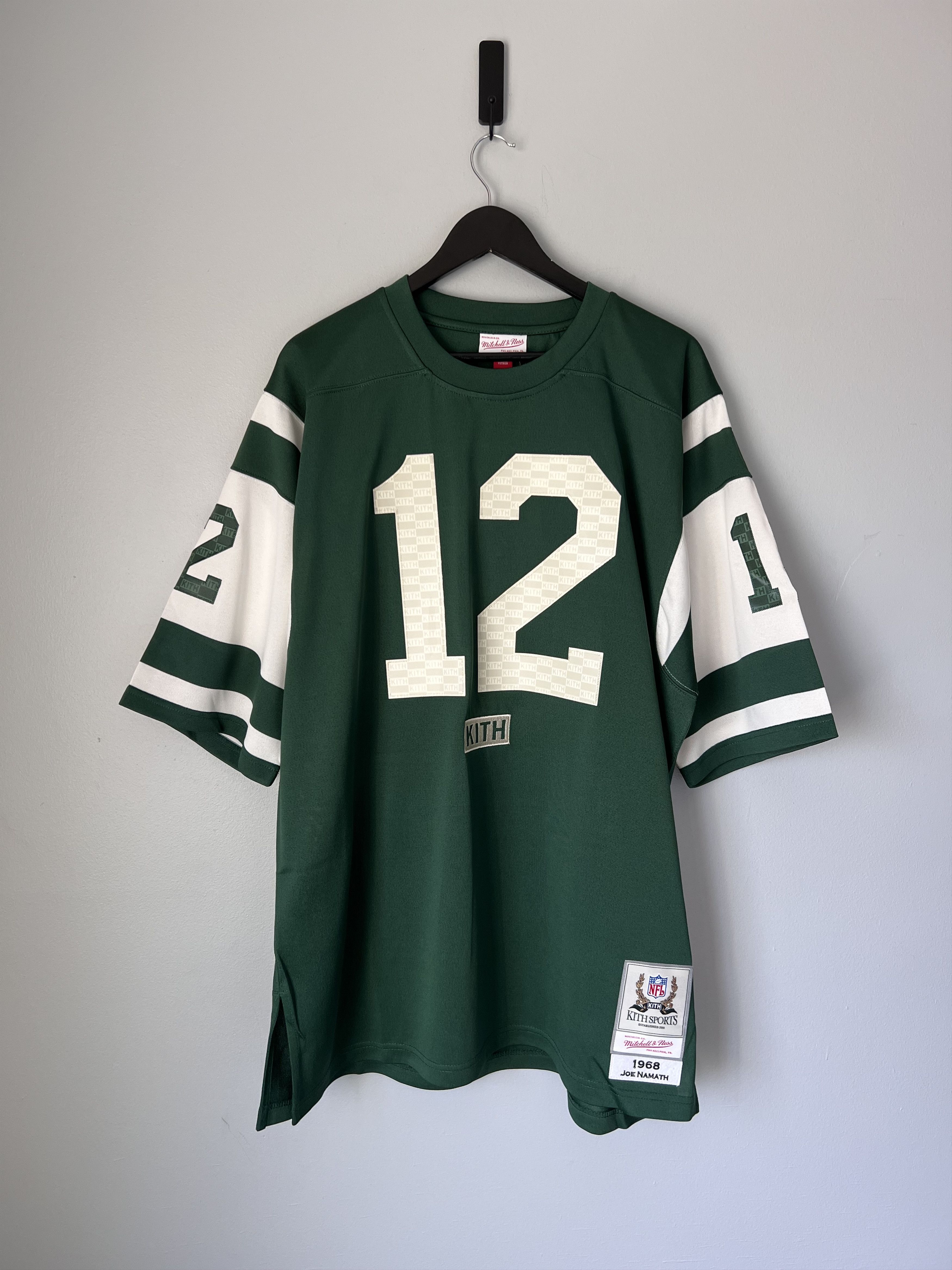 Kith × Mitchell & Ness Kith Mitchell & Ness NFL Joe Namath New York Jets Jersey Size US XL / EU 56 / 4 - 1 Thumbnail