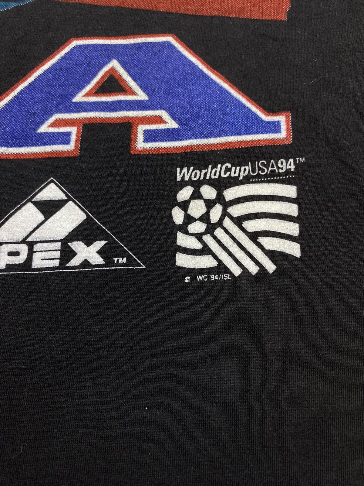 Apex USA world cup 94 apex fly vintage y2k 90s black tee Size US L / EU 52-54 / 3 - 3 Thumbnail
