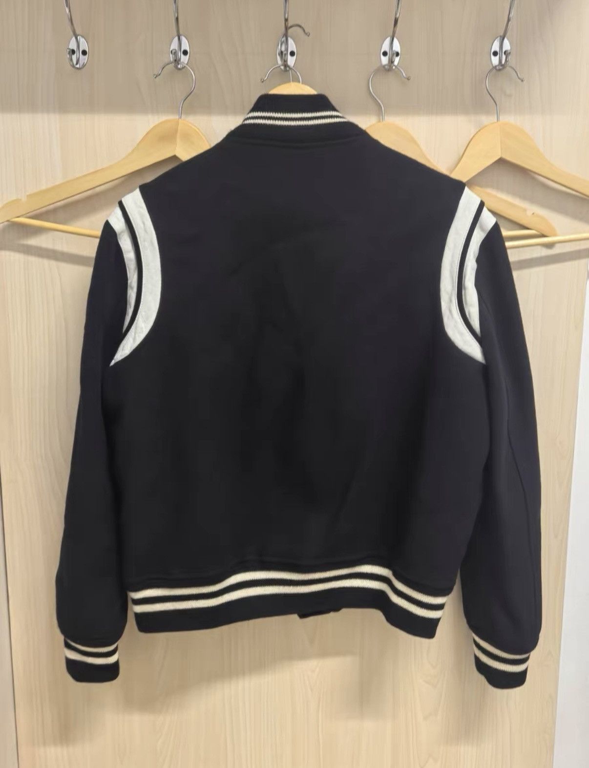 Saint Laurent Paris Saint Laurent SLP Classic Black and White Baseball Jacket Size US XL / EU 56 / 4 - 2 Thumbnail